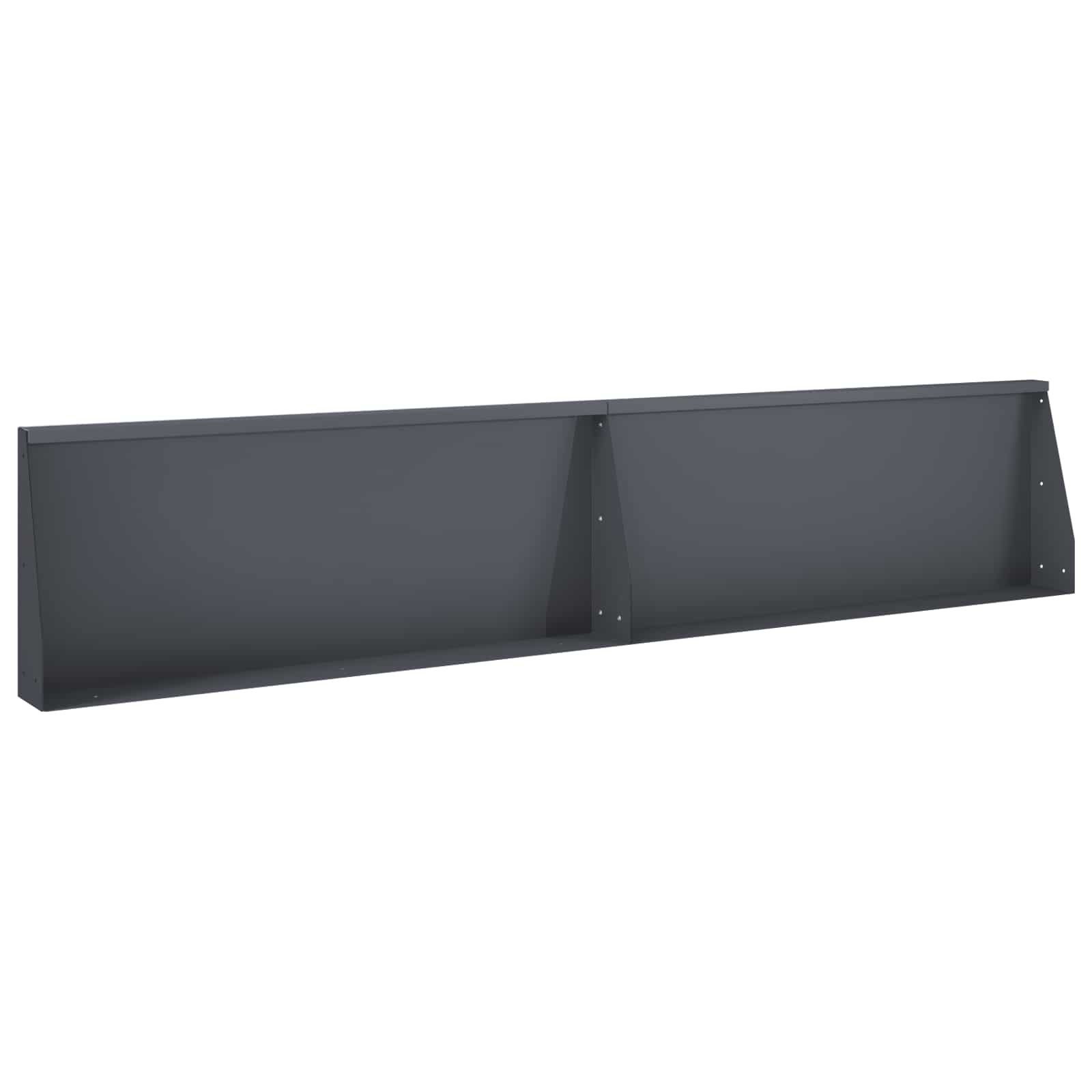 vidaXL Beetumrandung Stützmauer 2 stk. 100 x 12 x 30 cm Stahl Anthrazit