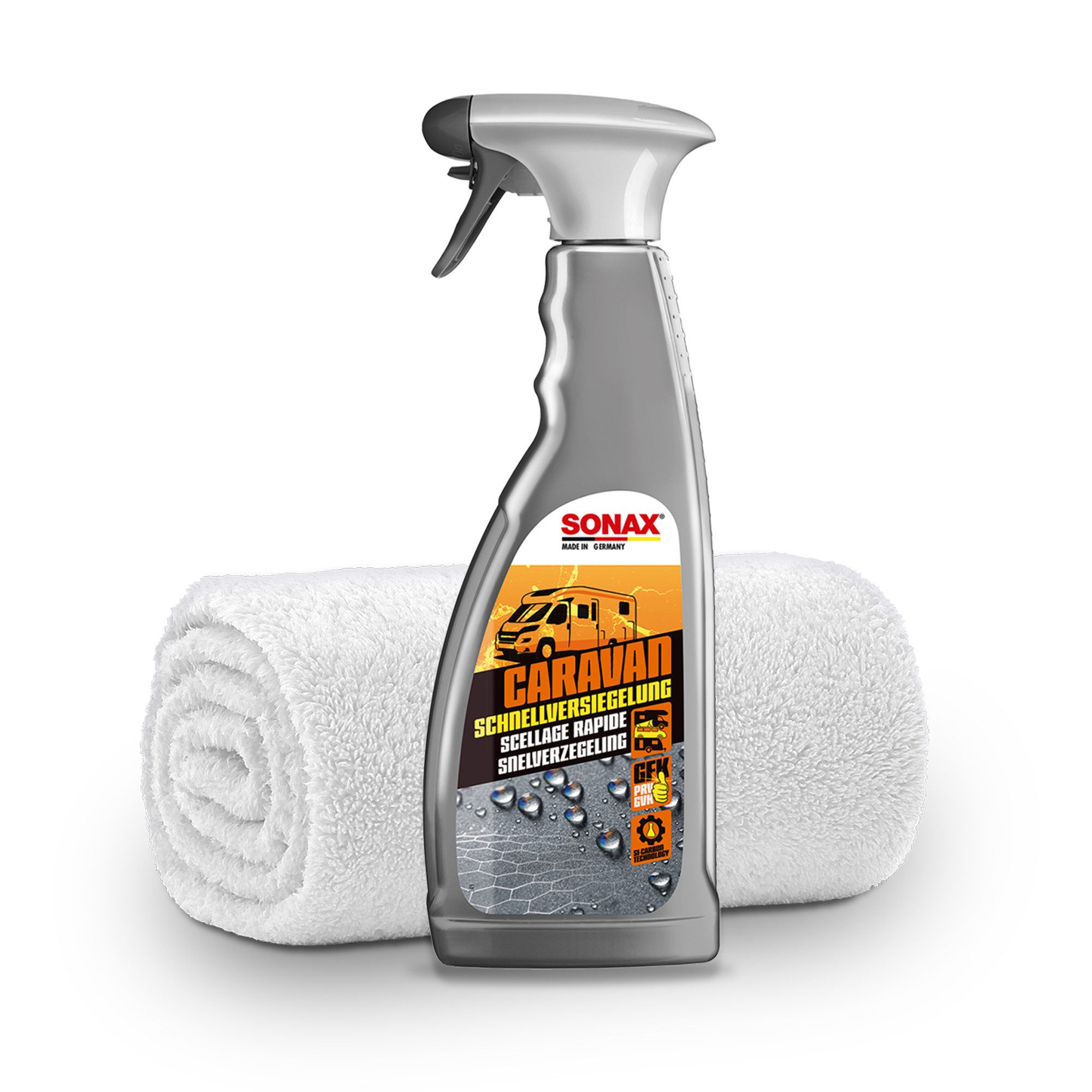 Sonax Reinigungs-Set SONAX Caravan Sets, - Wohnmobil Versiegelung mit Mikrofasertuch