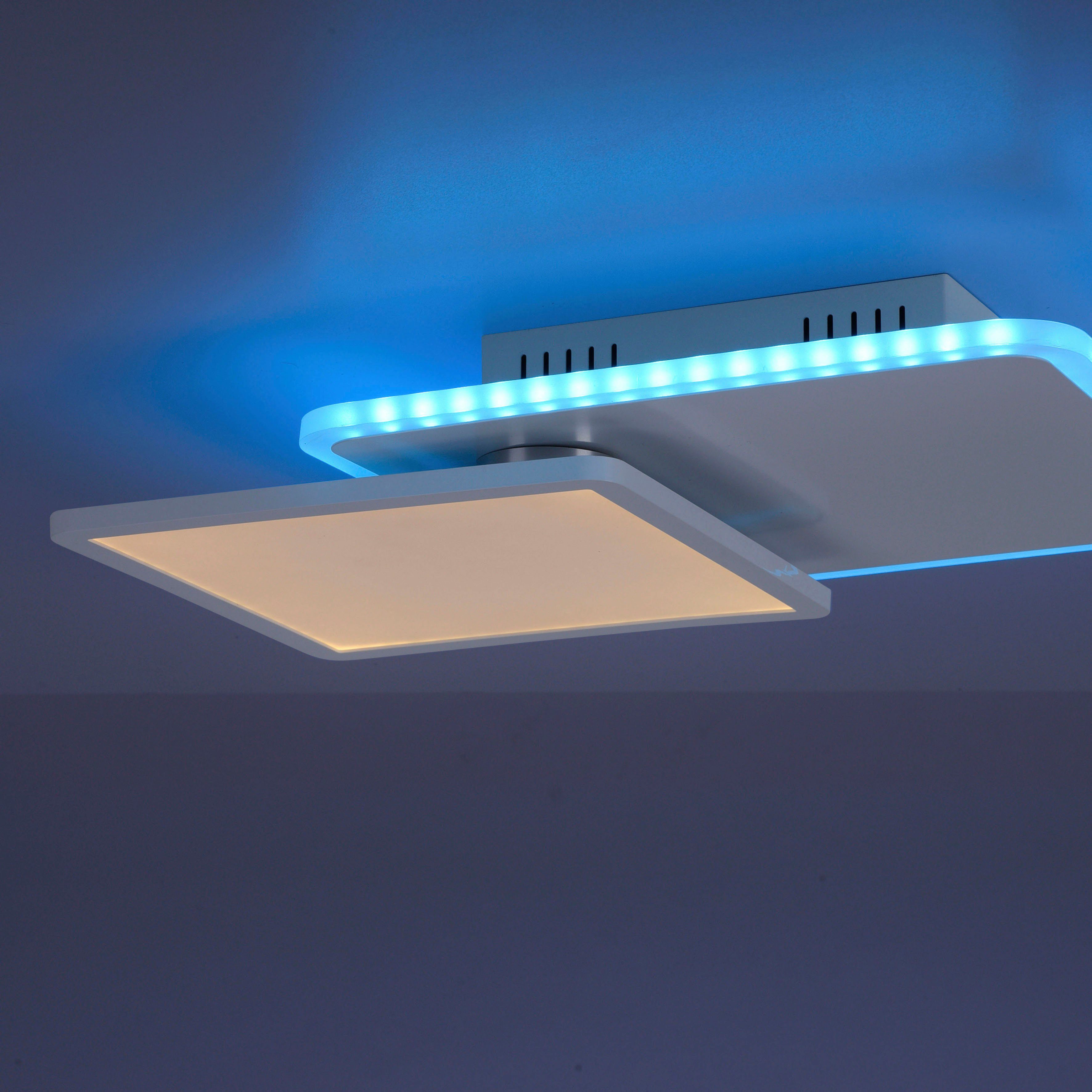 RGB, - CCT CCT-tunable LED Fernbedienung, Funk-Fernbedienung,Serienschalter vom Fernbedienung, Leuchten MADINA, integriert, Direkt über warmweiß Netz, Memory, kaltweiß, - über Deckenleuchte fest white,dimmbar nach über dimmbar Trennung