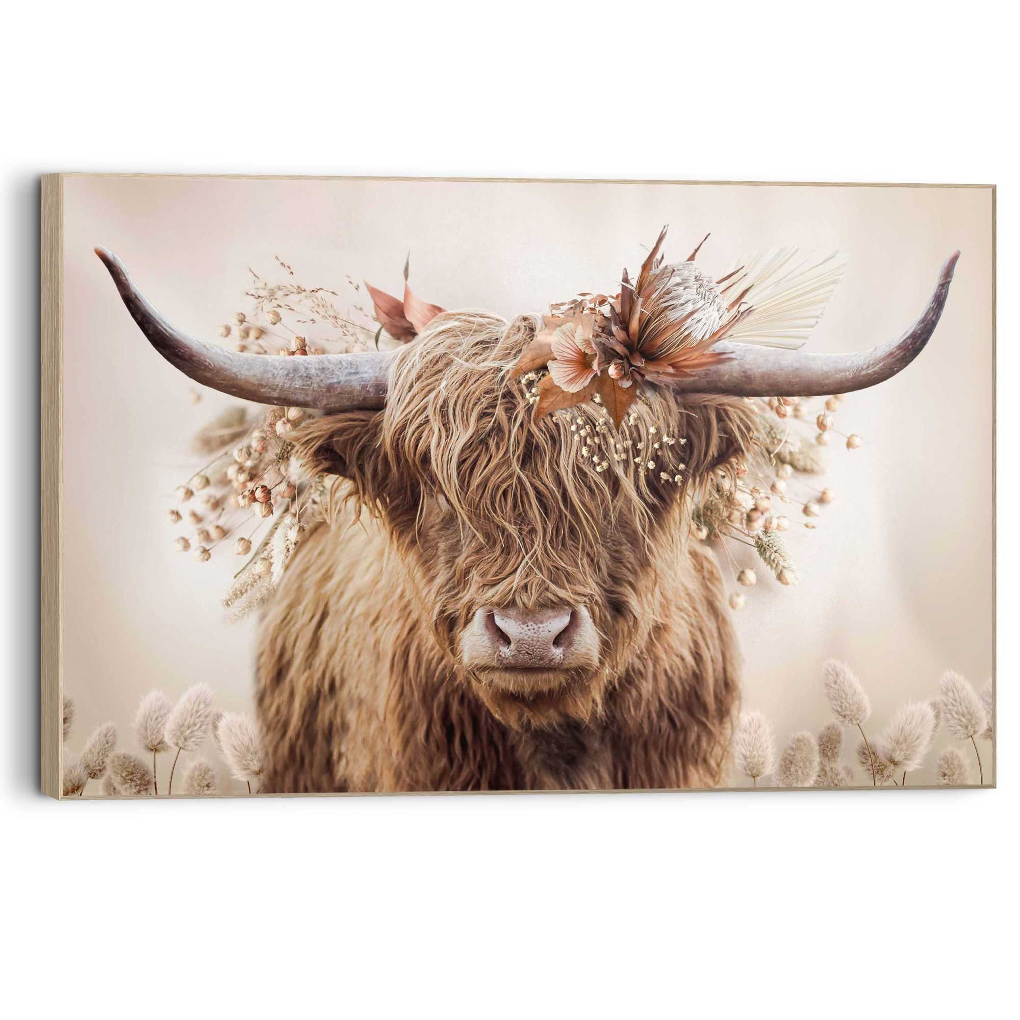Reinders! Wandbild Highlander in Blumen günstig online kaufen