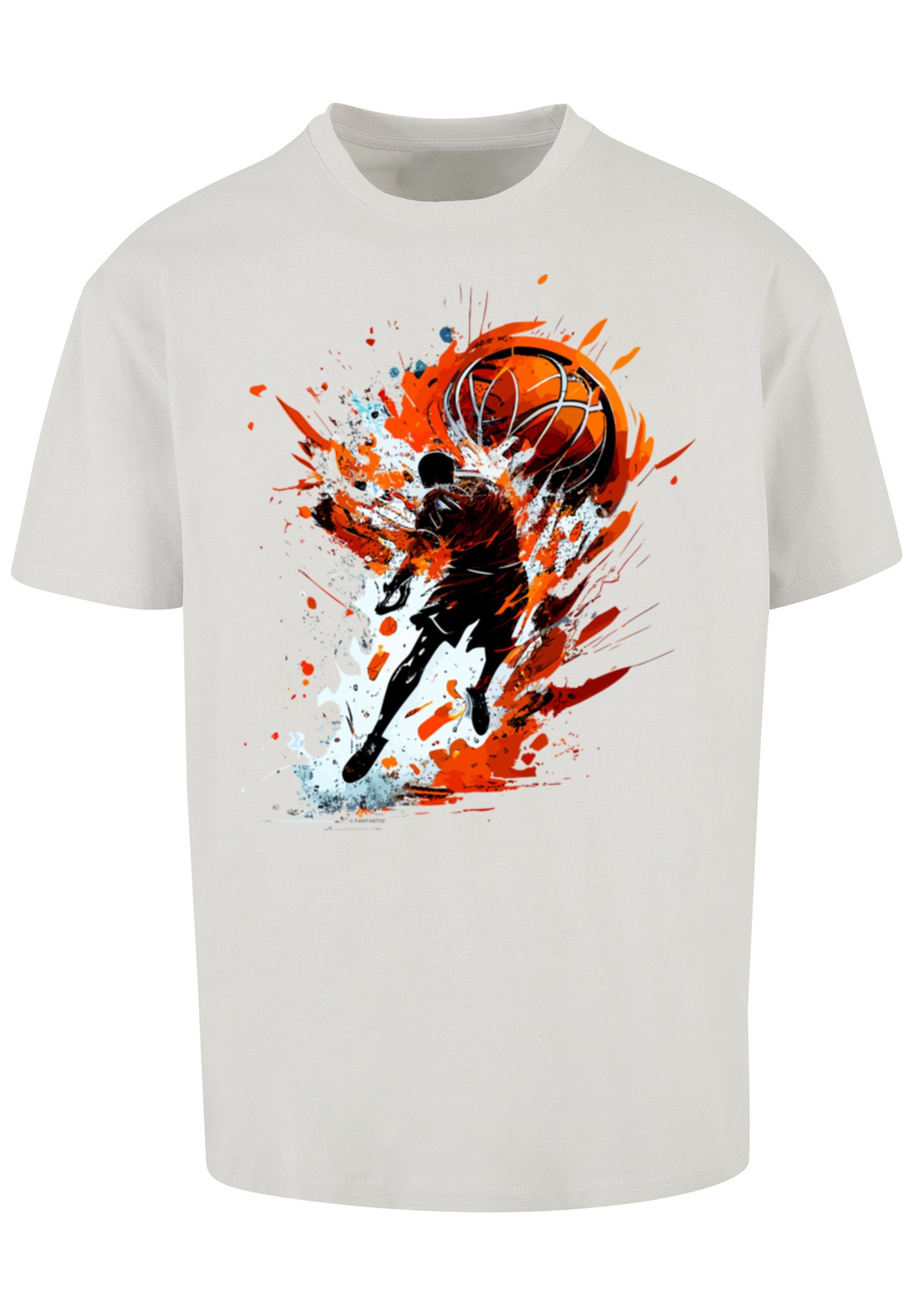 OVERSIZE TEE Splash Sport T-Shirt Print F4NT4STIC Basketball lightasphalt