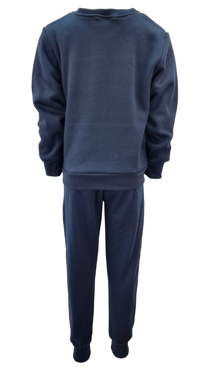 Jogginganzug Sweatanzug Blau/Gelb für warm Winter den Boy Fashion Jogginganzug Freizeitanzug