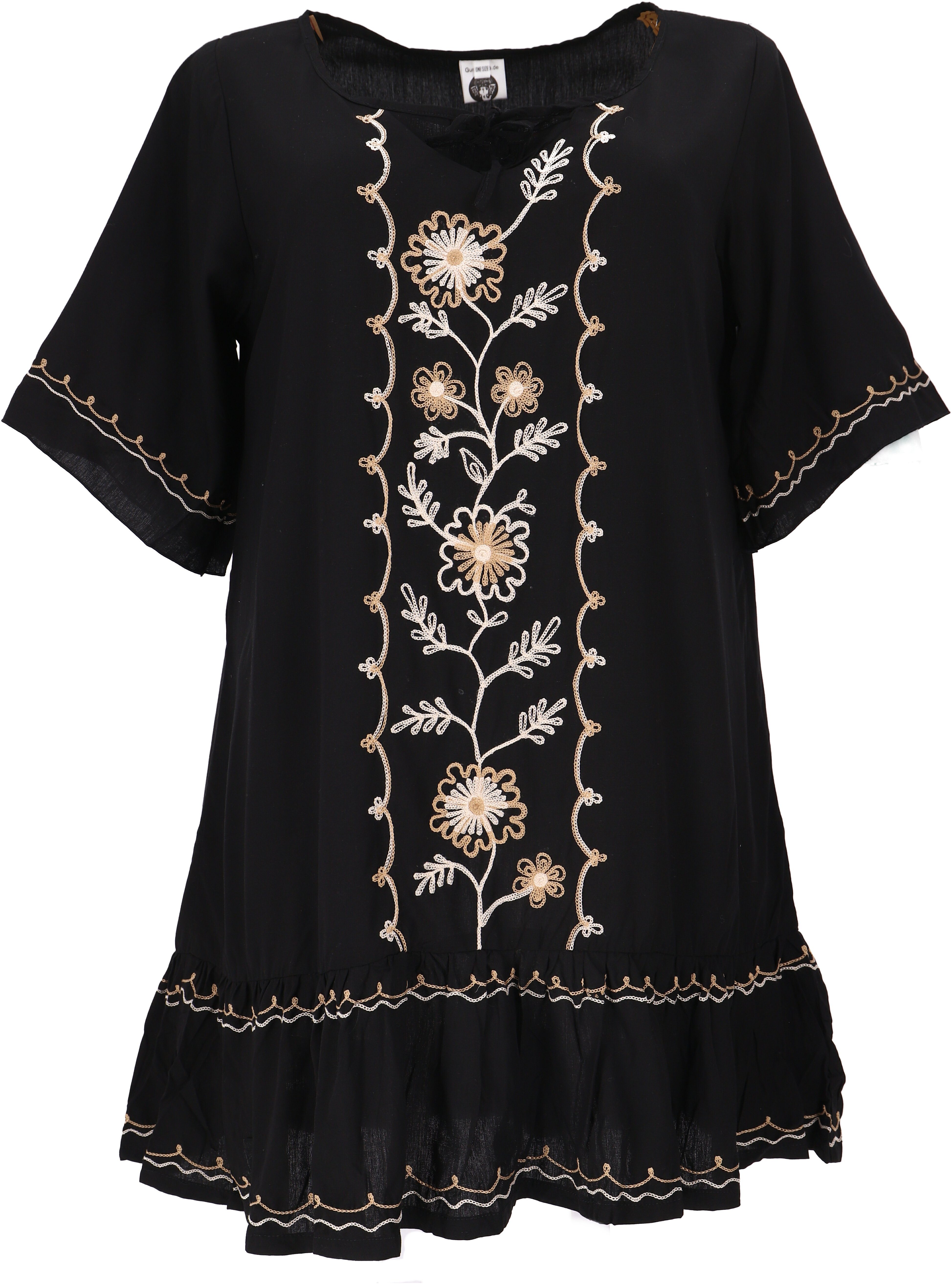 Guru-Shop Midikleid Bestickte Hippie Tunika, Boho günstig online kaufen