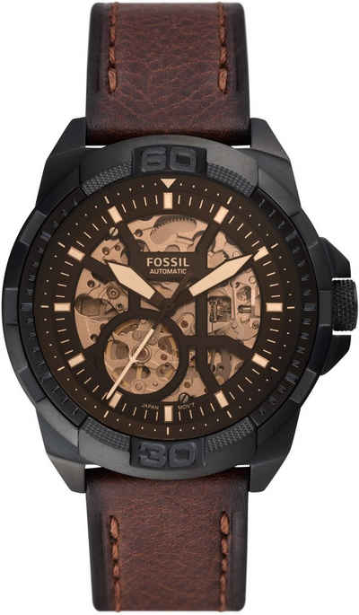 Fossil Automatikuhr BRONSON, ME3219, Armbanduhr, Herrenuhr, mechanische Uhr, Nachhaltigkeitssiegel
