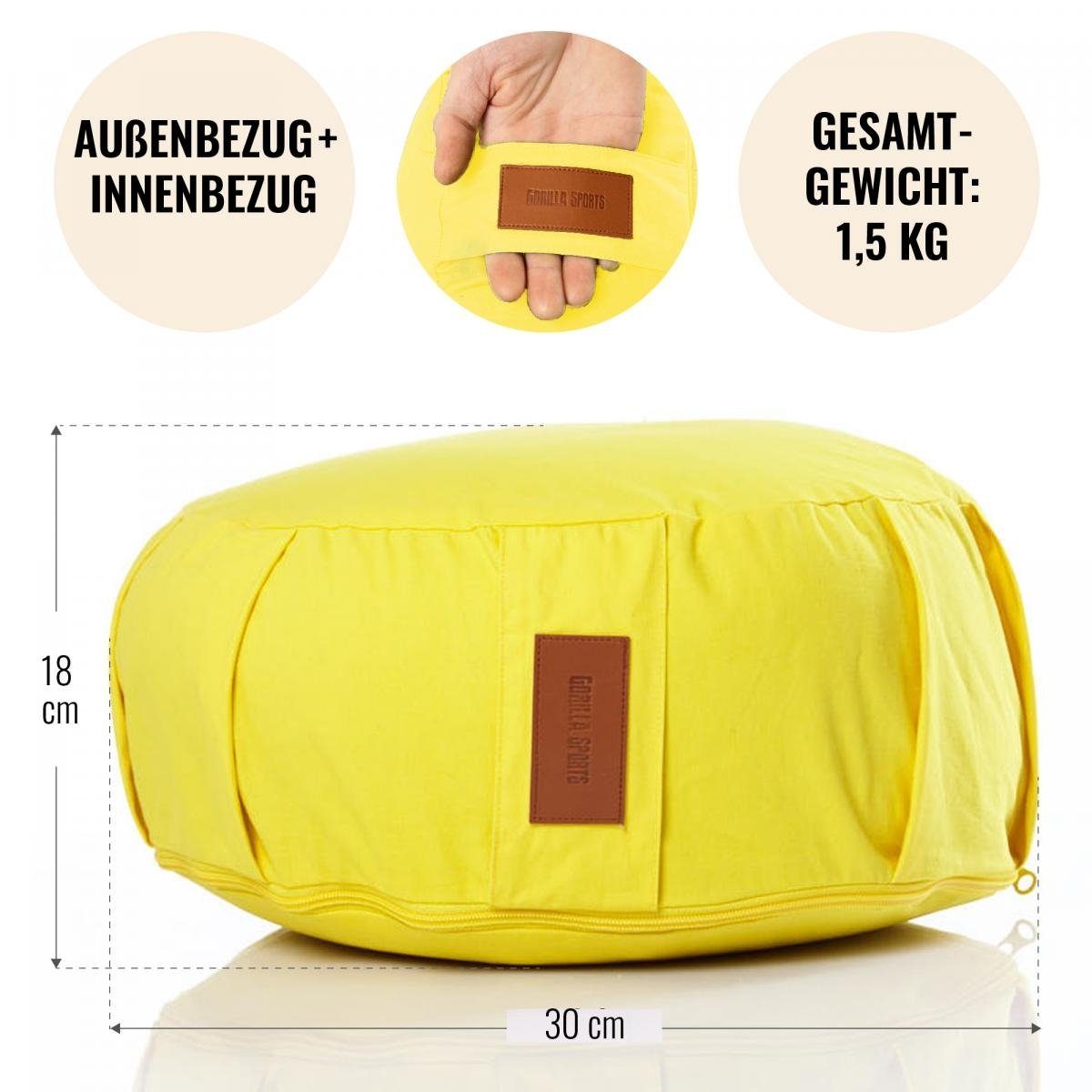 GORILLA SPORTS Bodenkissen Yogakissen - Rund, günstig online kaufen