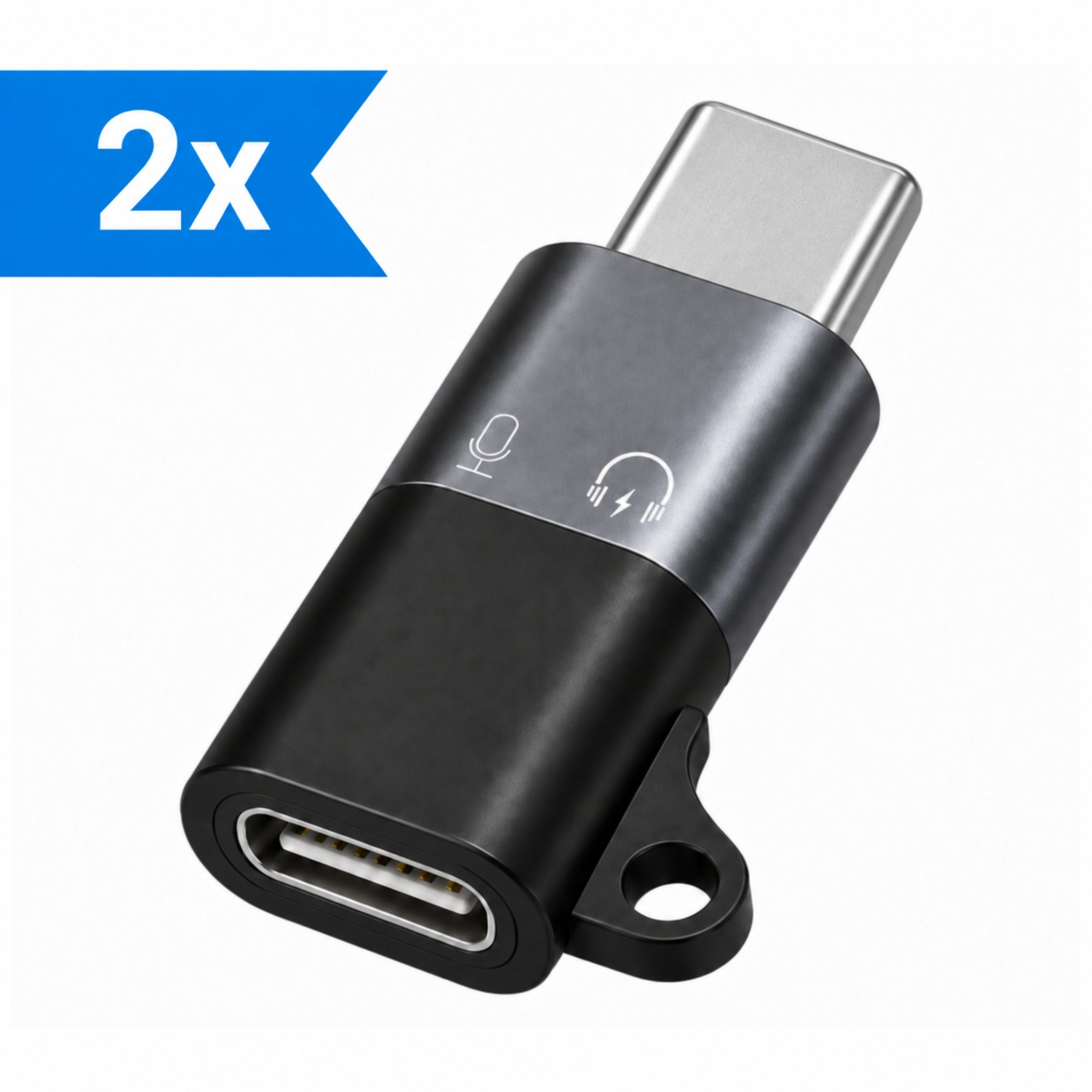 PlugUp Lightning auf USB-C Adapter für iPhone, iPad, MacBook & AirPods USB-Adapter USB Typ C zu Lightning, Lightning zu USB-C Adapter für Audio, Laden, Datenübertragung & OTG