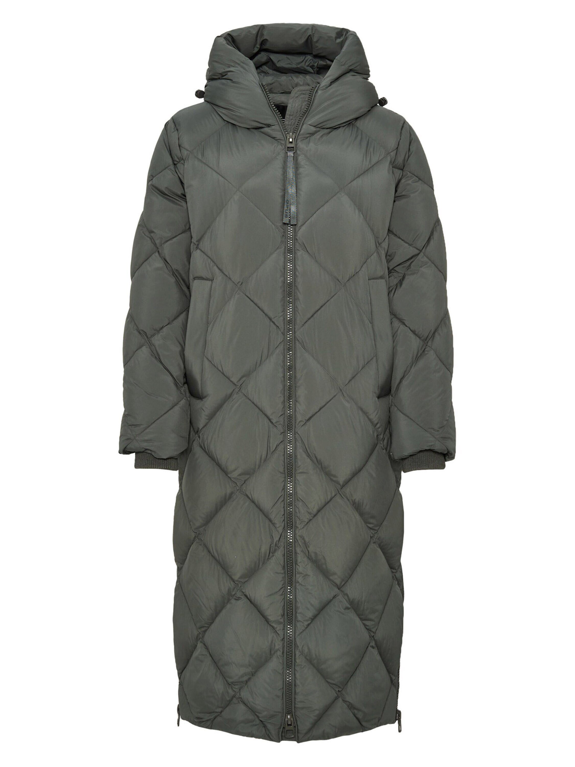 Long Line Black Puffer Coat Side Zip Quilted Body Warmer Popper
