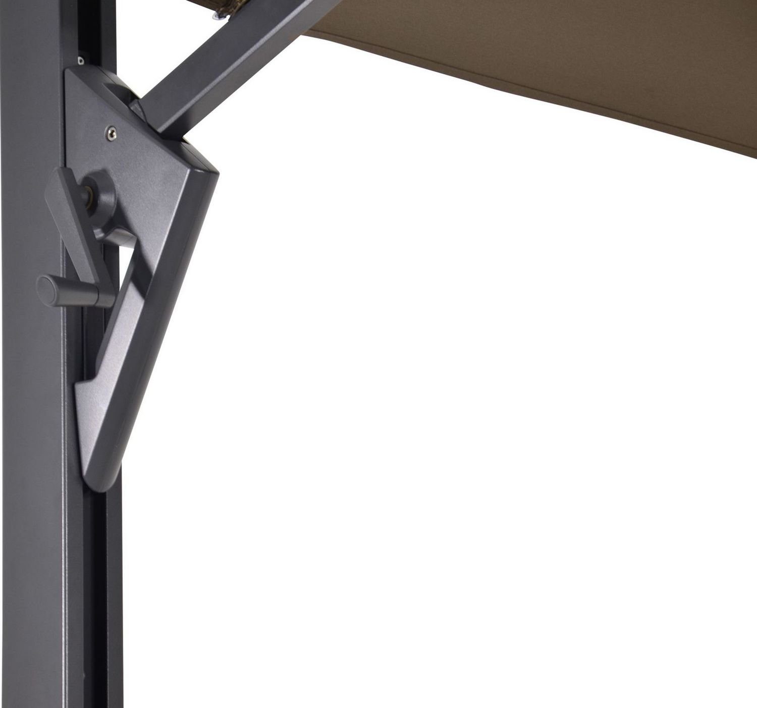 Lesli Living Sonnenschirm Lesli Living Ampelschirm Sonnenschirm "Taurus" Taupe ø 3,5 m