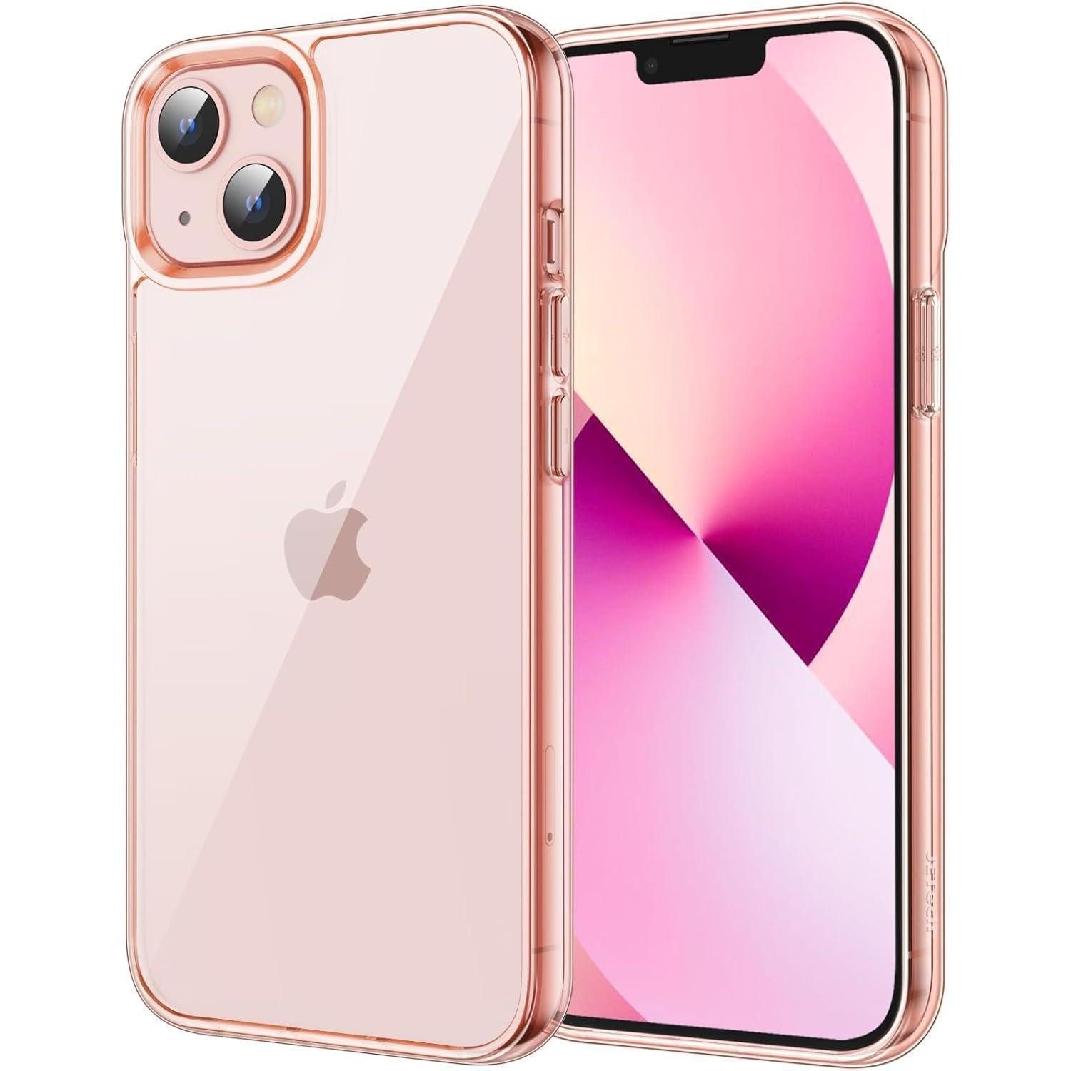 LuxusKollektion Smartphone-Hülle Handyhülle iPhone 13 Transparent Stoßfest Anti Kratz Roségold