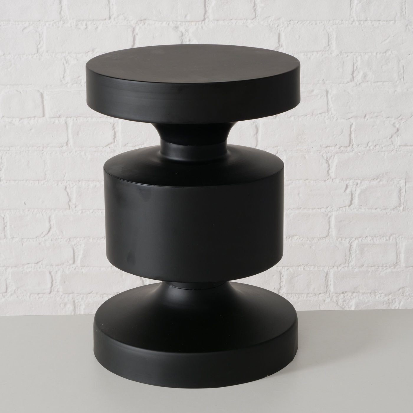 BOLTZE Beistelltisch Moderner Beistelltisch Shaly aus schwarzem Metall - 40 cm