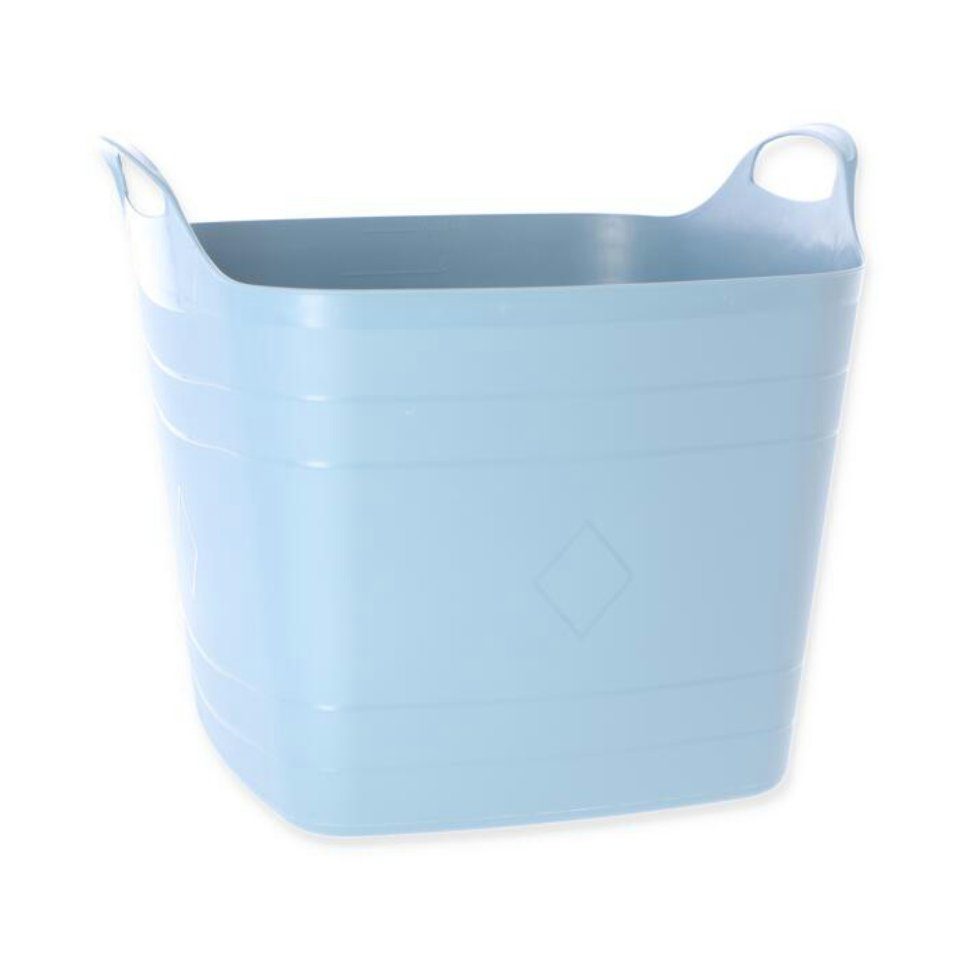 ONDIS24 Aufbewahrungskorb Flexi Tub Tragekorb Gartenkorb Wäschekorb Spielzeugeimer 40 Liter, mit Füllstandsanzeige hellblau