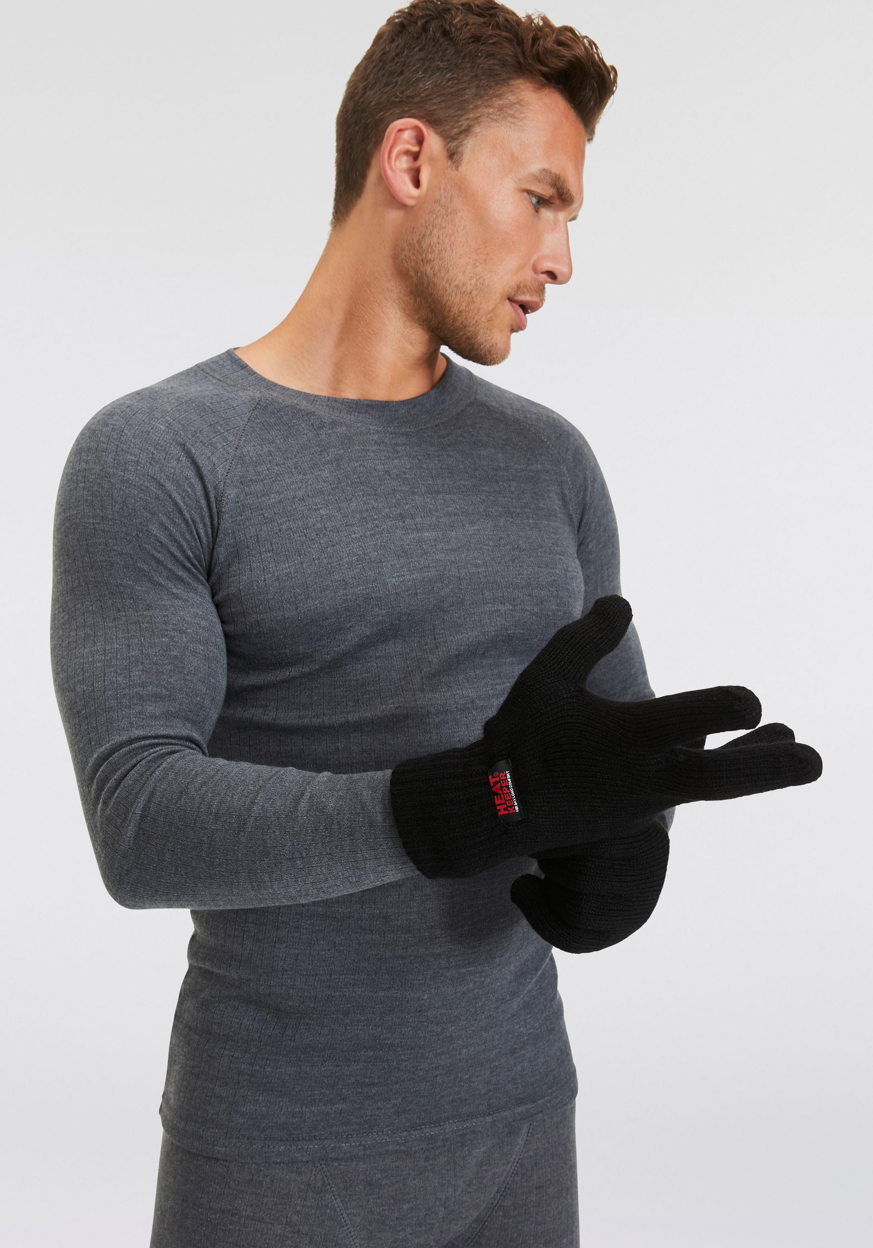 Heatkeeper Strickhandschuhe Thermohandschuhe mit elastischem Bündchen