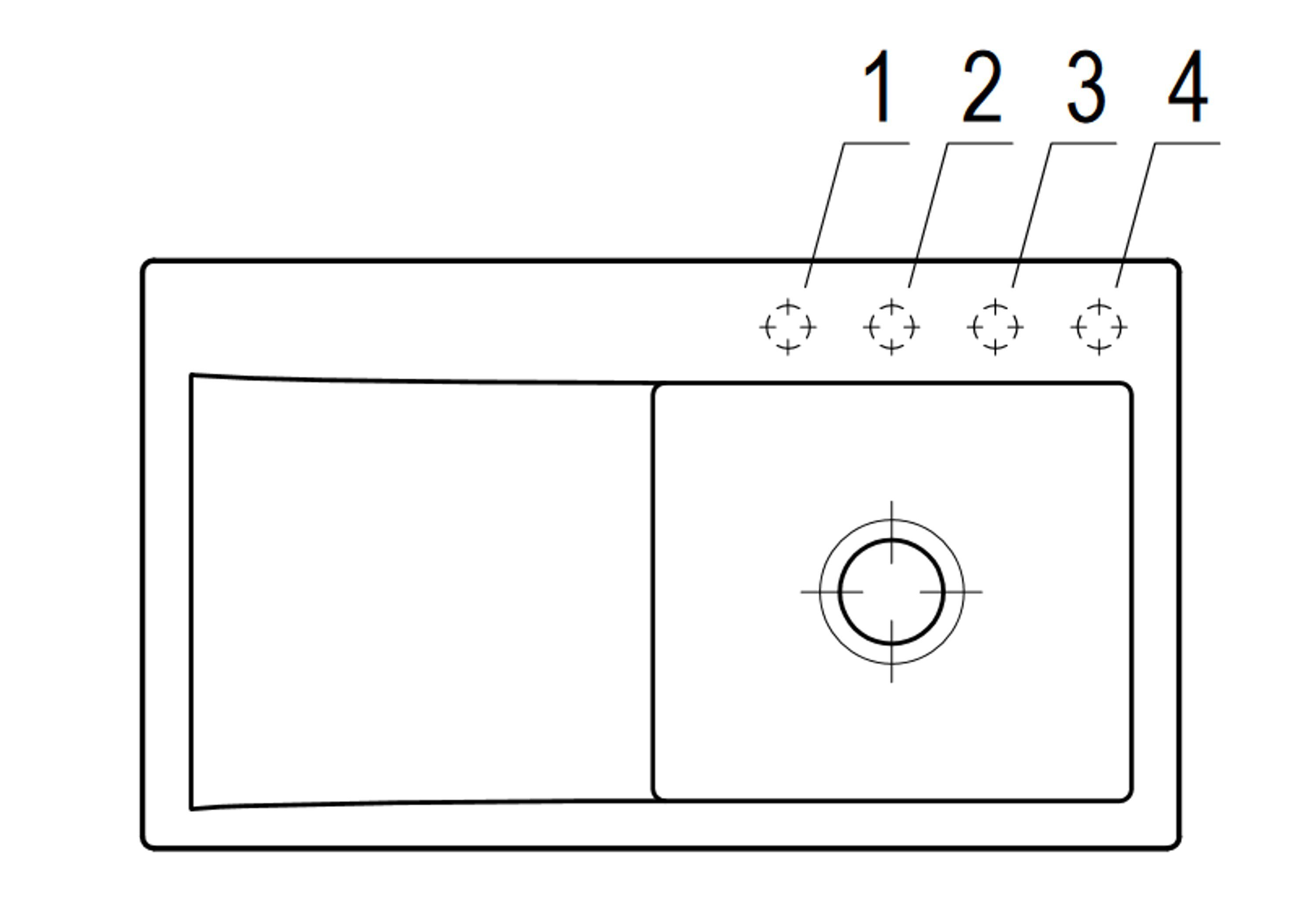 Villeroy & den Einbau aufliegenden für Boch 90/22 01 cm, Küchenspüle Rechteckig, 3351 KD