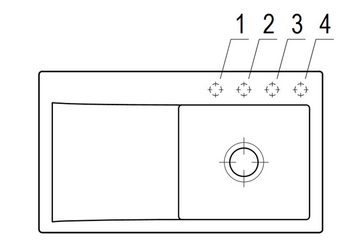 Villeroy & Boch Küchenspüle 3351 01 FU, Rechteckig, 90/22 cm, für den aufliegenden Einbau