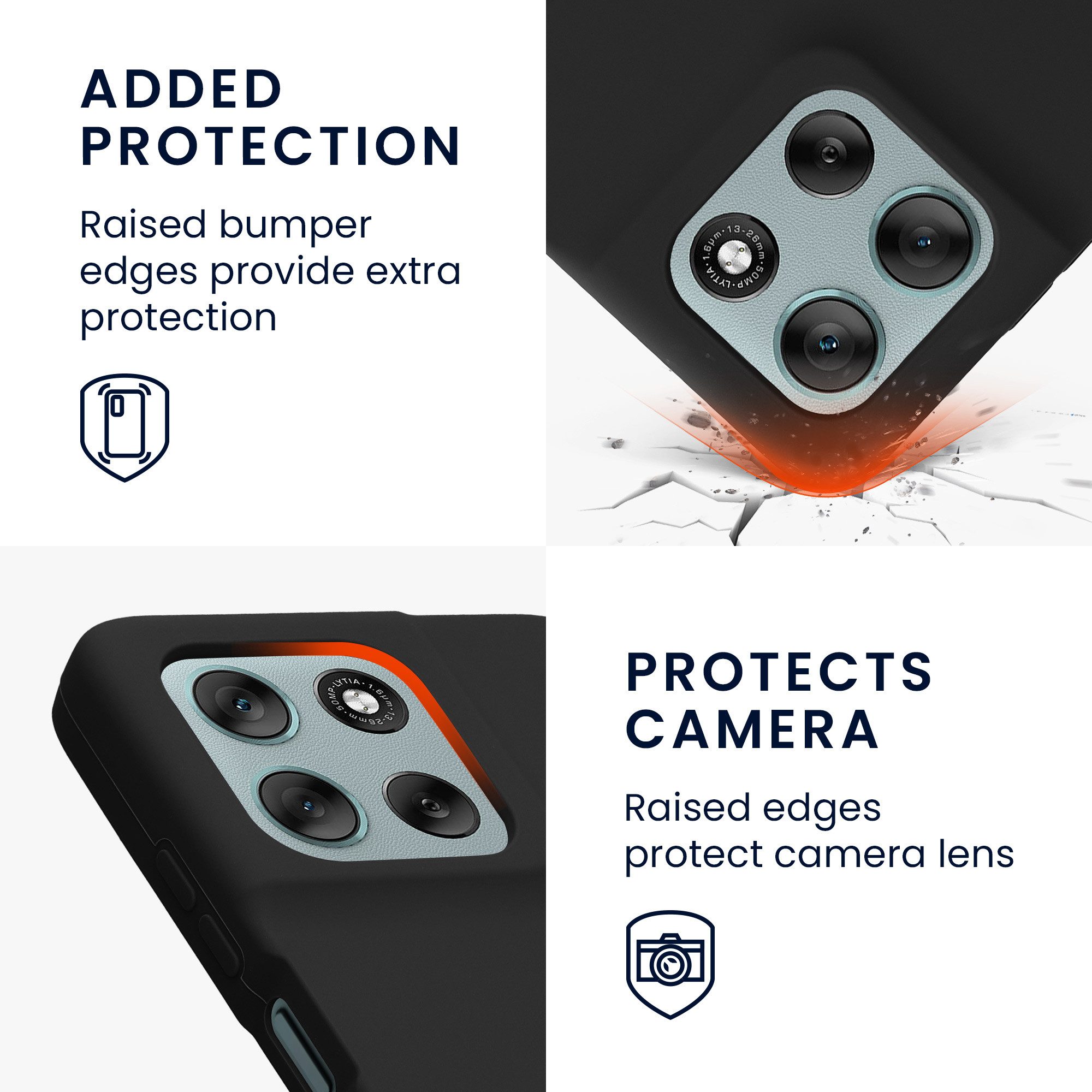 kwmobile Smartphone-Hülle Handyhülle für Motorola Moto G56 5G Hülle, Weiches Handy Silikon Case - Schutzhülle Cover