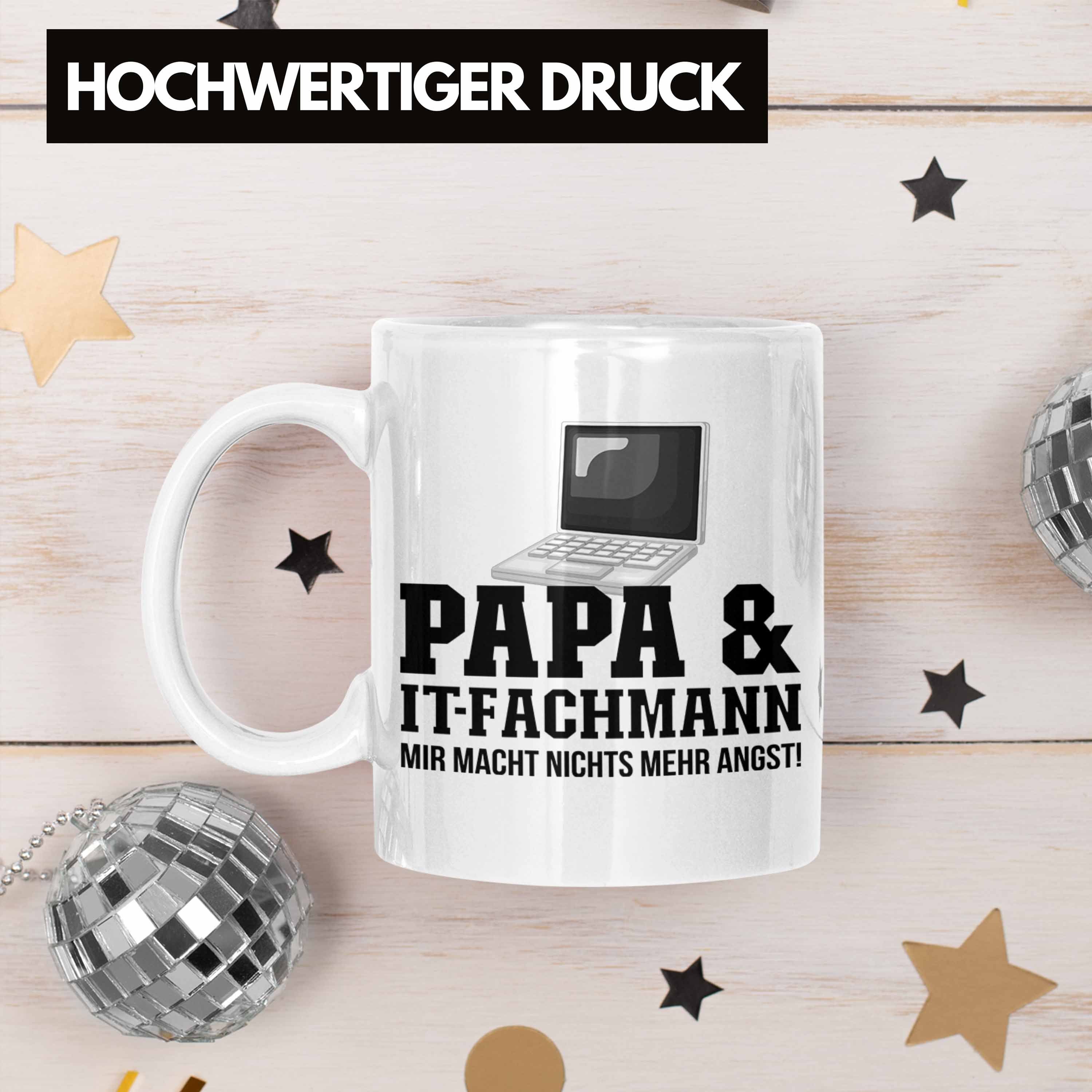 Tasse Vater Tech Tasse IT Weiss und - Geschenkidee Papa Trendation für IT-Fachmann Trendation