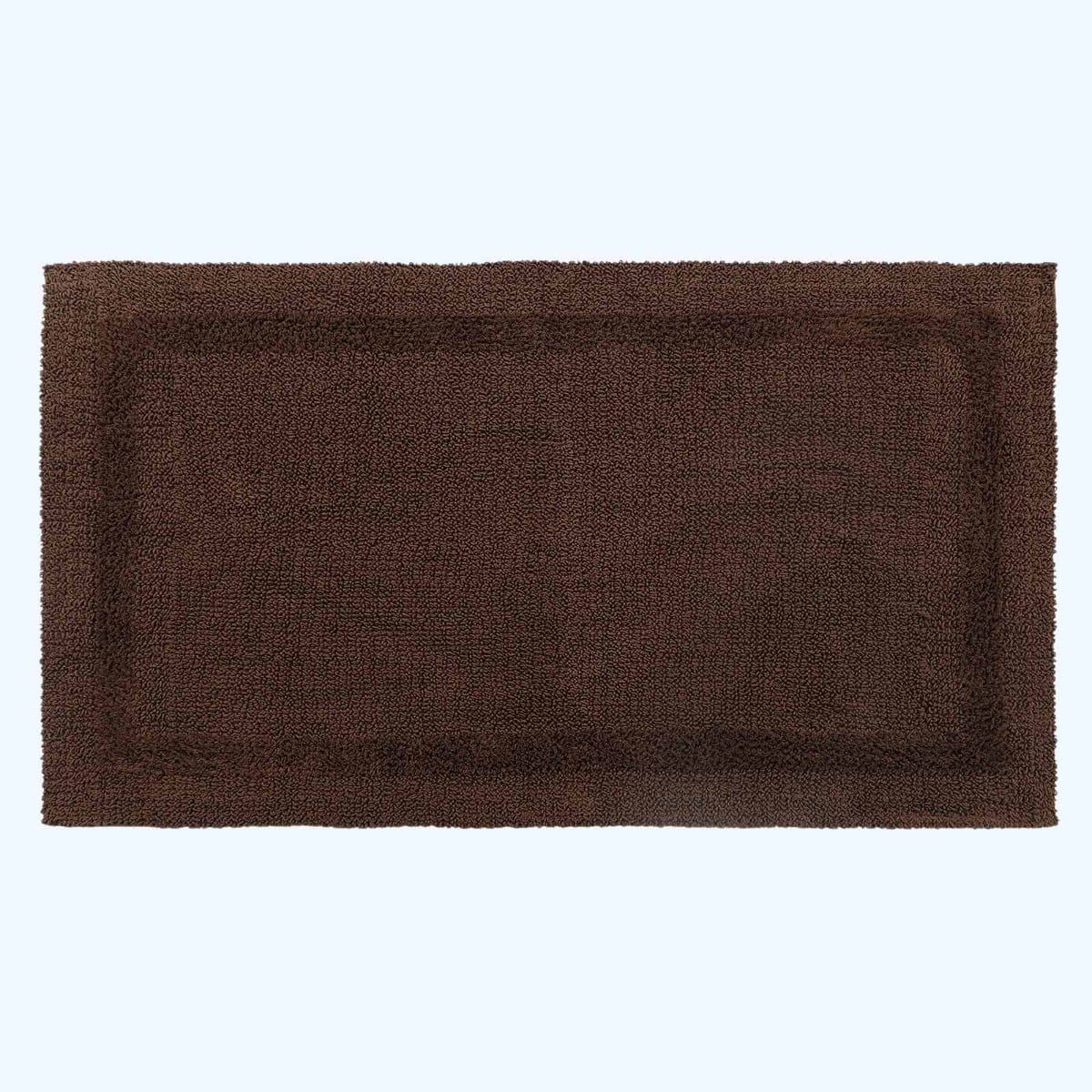 Homescapes Badematte 2-tlg. Badgarnitur braun aus 100% Baumwolle, Höhe 20 mm, Baumwolle, rechteckig, 50 x 80 cm & 50 x 55 cm – Bild 2 von 5