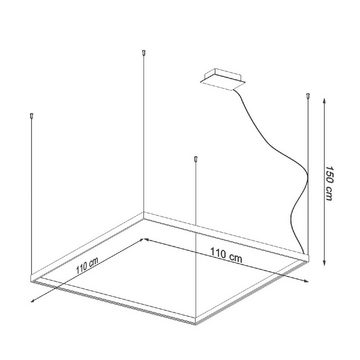 etc-shop LED Pendelleuchte, LED-Leuchtmittel fest verbaut, Neutralweiß, Pendellampe Wohnzimmerleuchte Hängelampe gold Esszimmerlampe LED