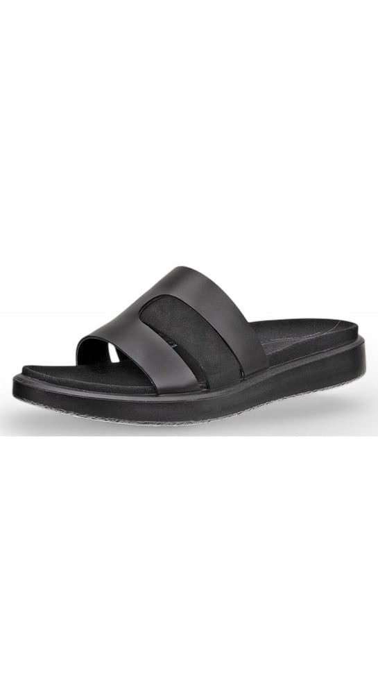 Ecco Flowt Slide (Premium-Leder) schwarz Damen Sandale günstig online kaufen