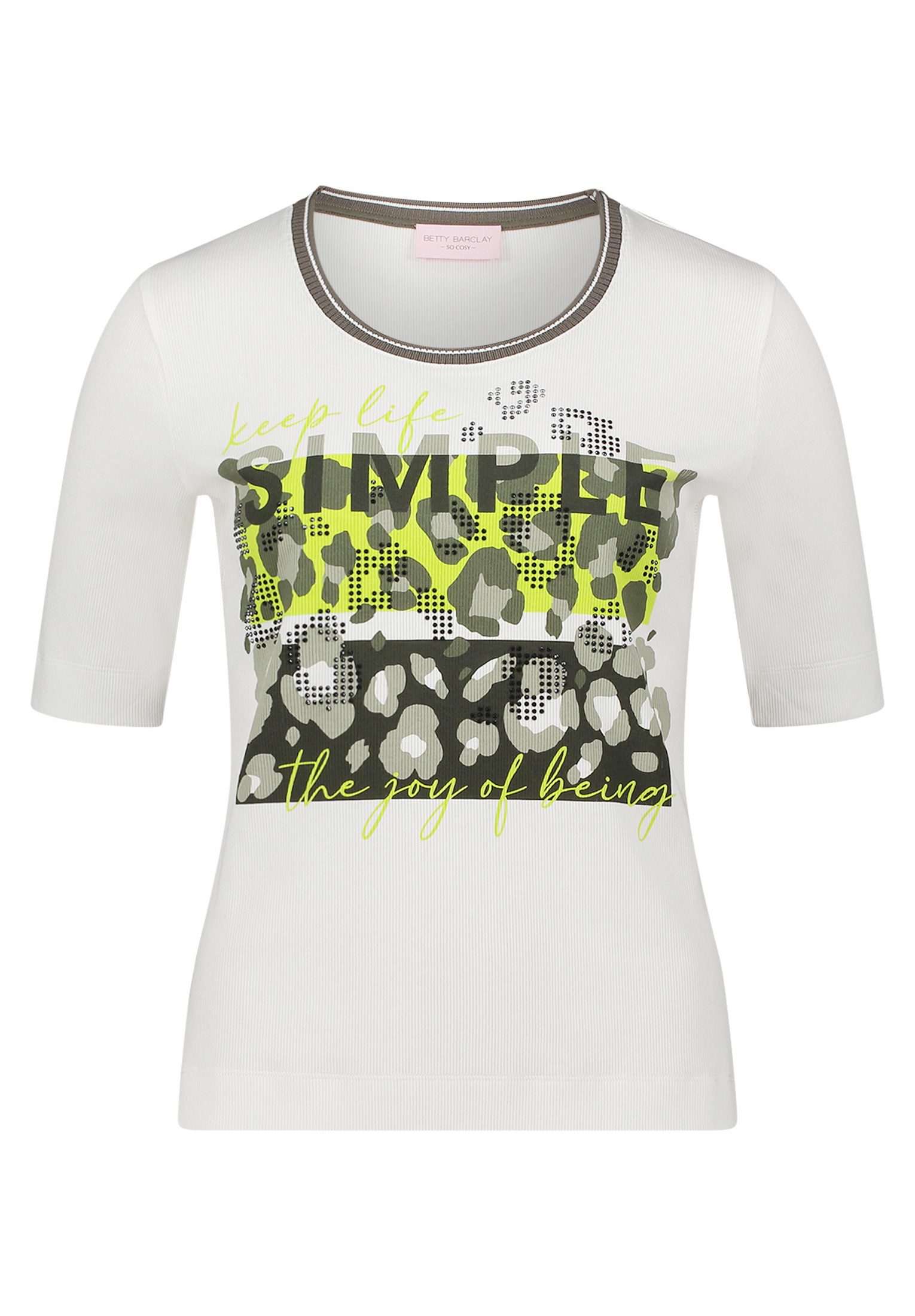 Betty Barclay Kurzarmshirt Damen mit Rippenstruktur (1-tlg) günstig online kaufen