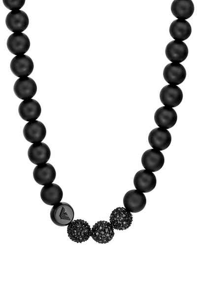 Emporio Armani Statementkette ICONIC TREND, BEADS AND PAVE, EGS3029001, mit Onyx, Gagat