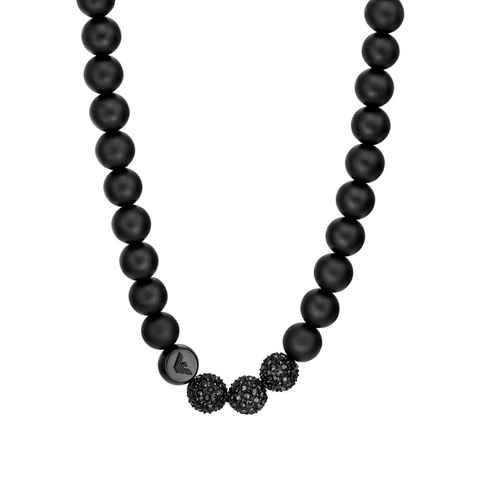 Emporio Armani Statementkette ICONIC TREND, BEADS AND PAVE, EGS3029001, mit Onyx, Gagat