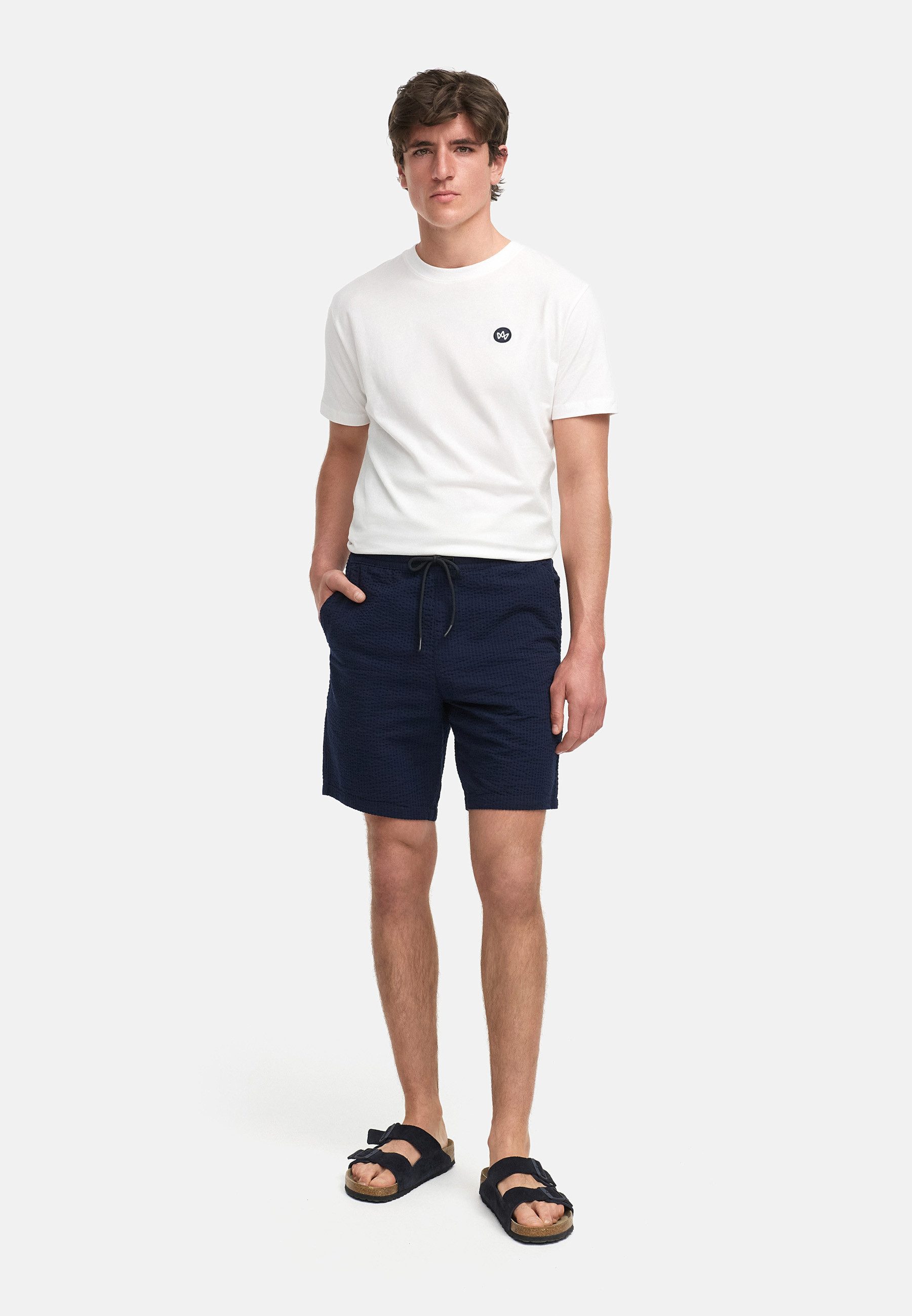 Kronstadt Chinoshorts Herren KSArlin Chino Shorts Herrenshorts aus Seersucker für maximale Luftzirkulation an warmen Tagen