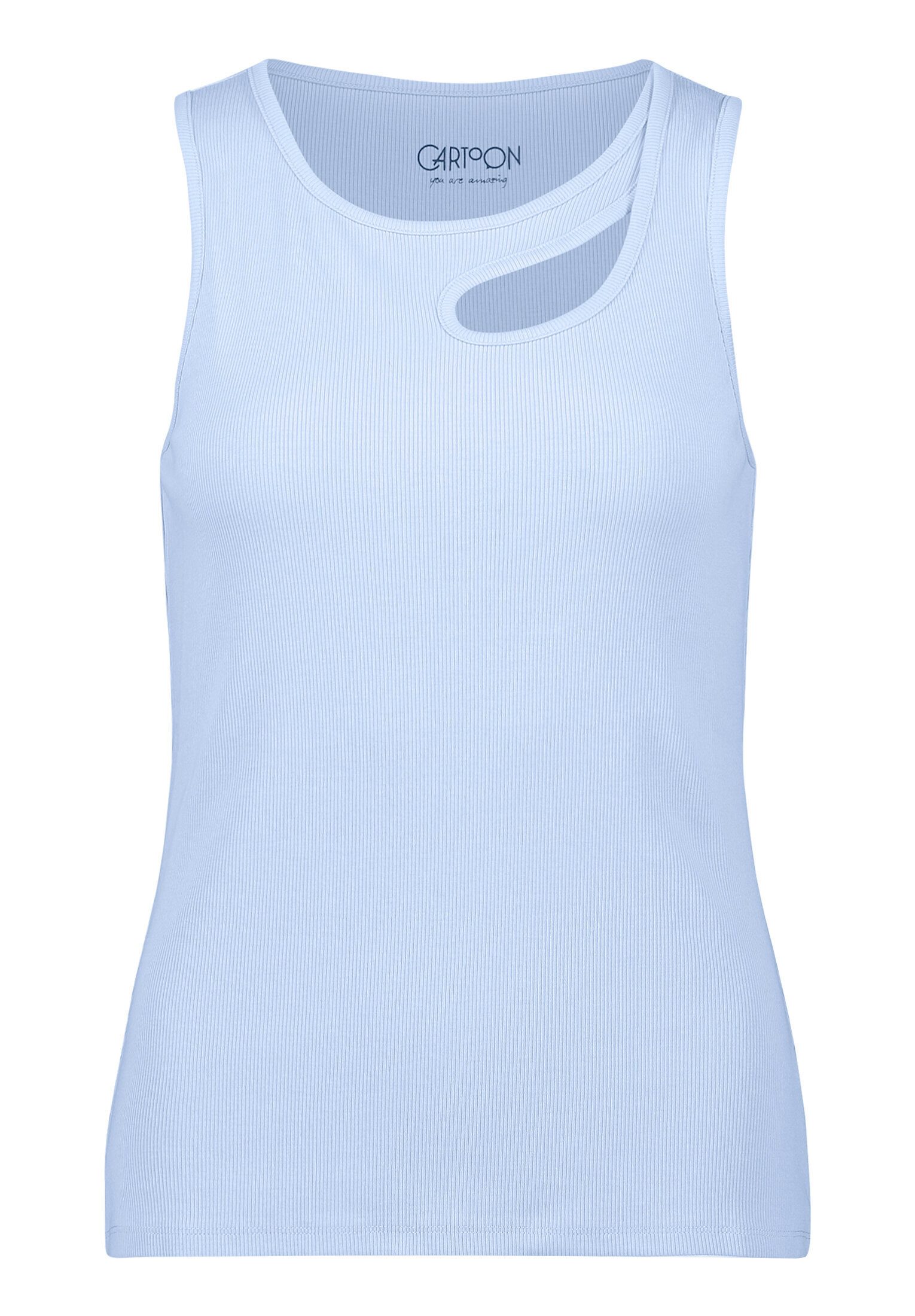 Cartoon T-Shirt Damen mit Rundhalsausschnitt (1-tlg)