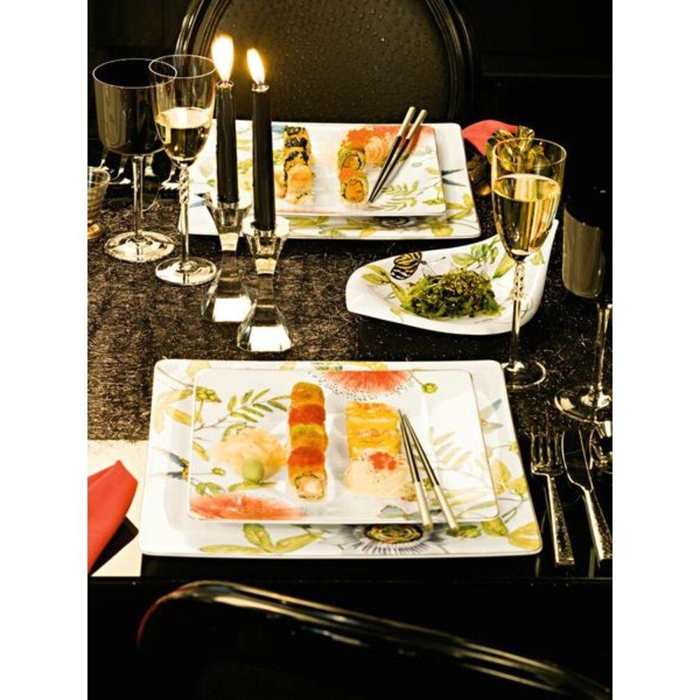 Villeroy & Boch Speiseteller Speiseteller 27x27 cm Amazonia, (1 St), Speiseteller, 27,40cm, Premium Bone Porcelain, mehrfarbig – Bild 4 von 5