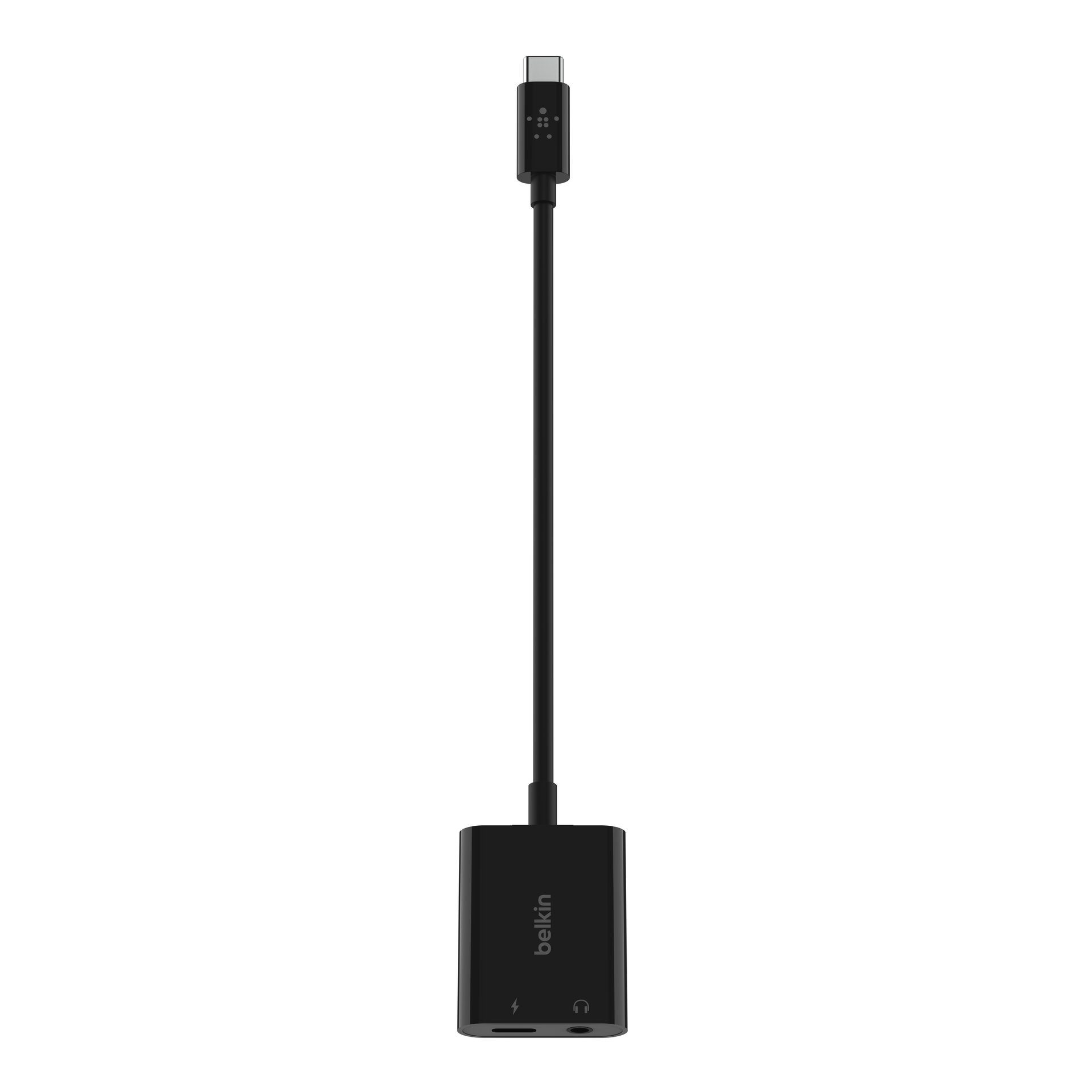 Belkin RockStar 3,5mm-Klinken-Audio- und USB-C-Ladeadapter Audio-Adapter USB Typ C zu 3,5-mm-Klinke, 4,68 cm, kompatibel mit USB-PD und Quick Charge 2.0