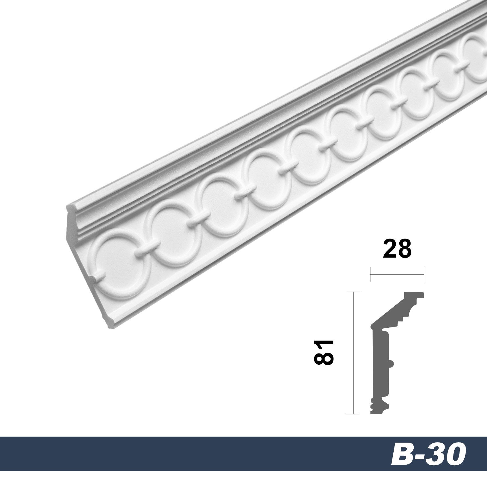 marbet design Stuckleiste B-30, 2 Meter, günstig online kaufen