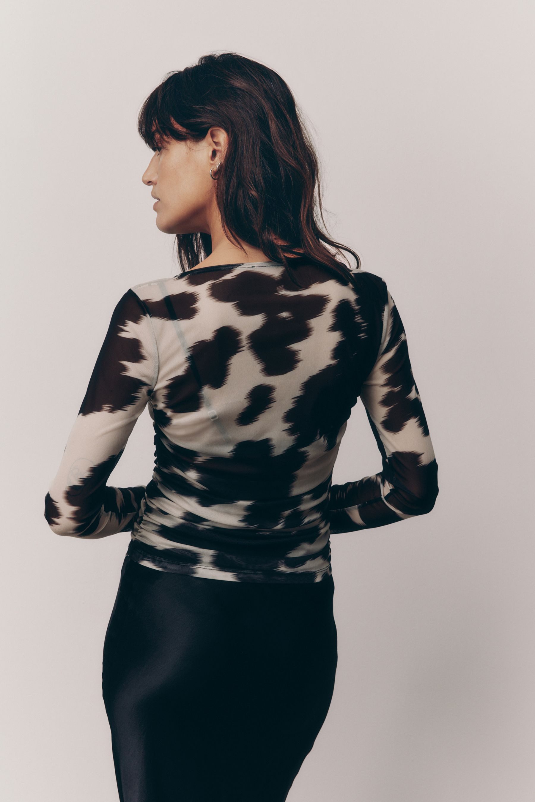 Next Langarmshirt Kew Collection gerafftes Langarmoberteil günstig online kaufen