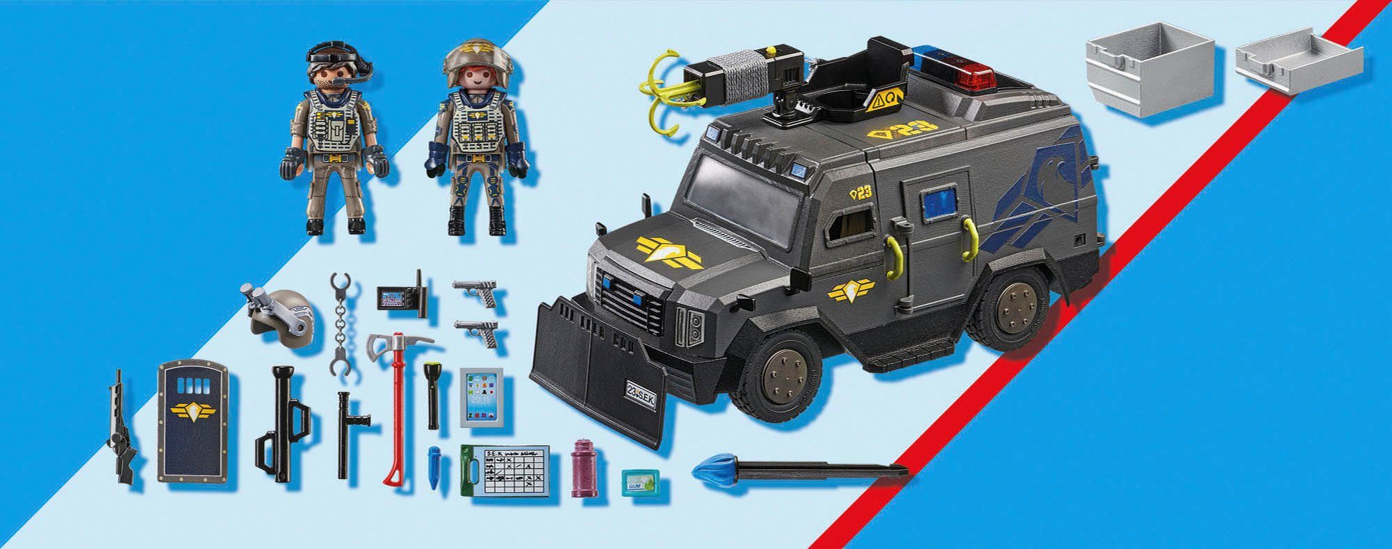 Playmobil® SWAT-Geländefahrzeug (71144), My Action Heroes Konstruktions-Spielset, (73 St), Made in Europe, mit Licht und Sound – Bild 5 von 5