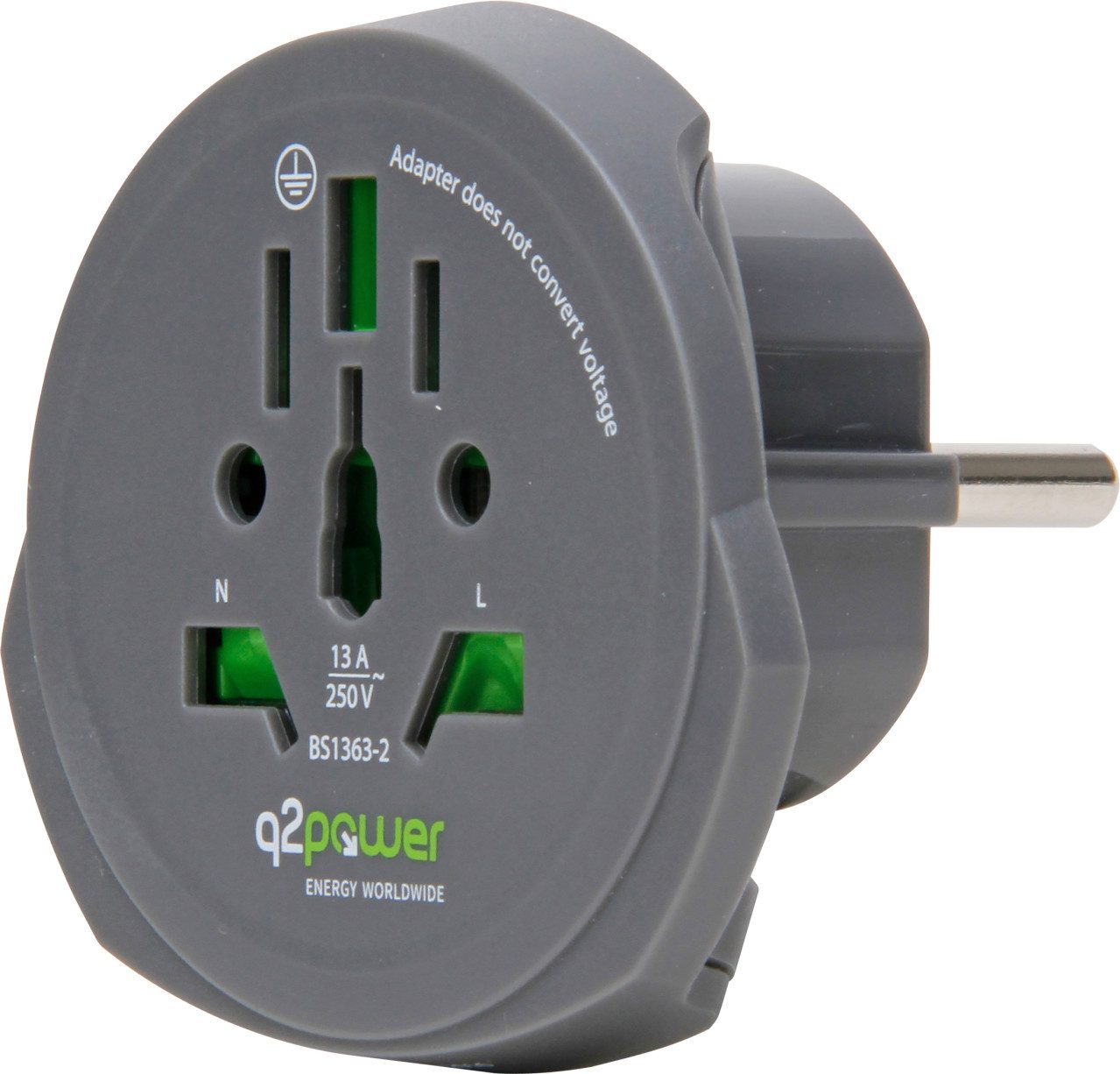 Kopp Kopp Reiseadapter World2Europe grau für Geräte in Reiseadapter