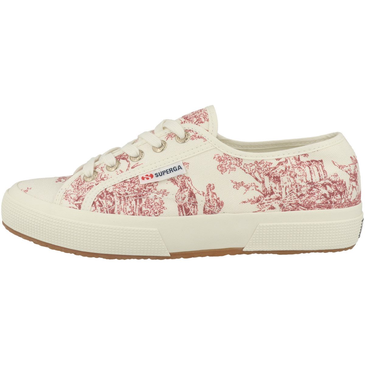 Superga 2750 Toile De Jouy Damen Sneaker Turnschuhe, Sportschuhe, Freizeitschuhe, Halbschuhe, Schnürschuhe