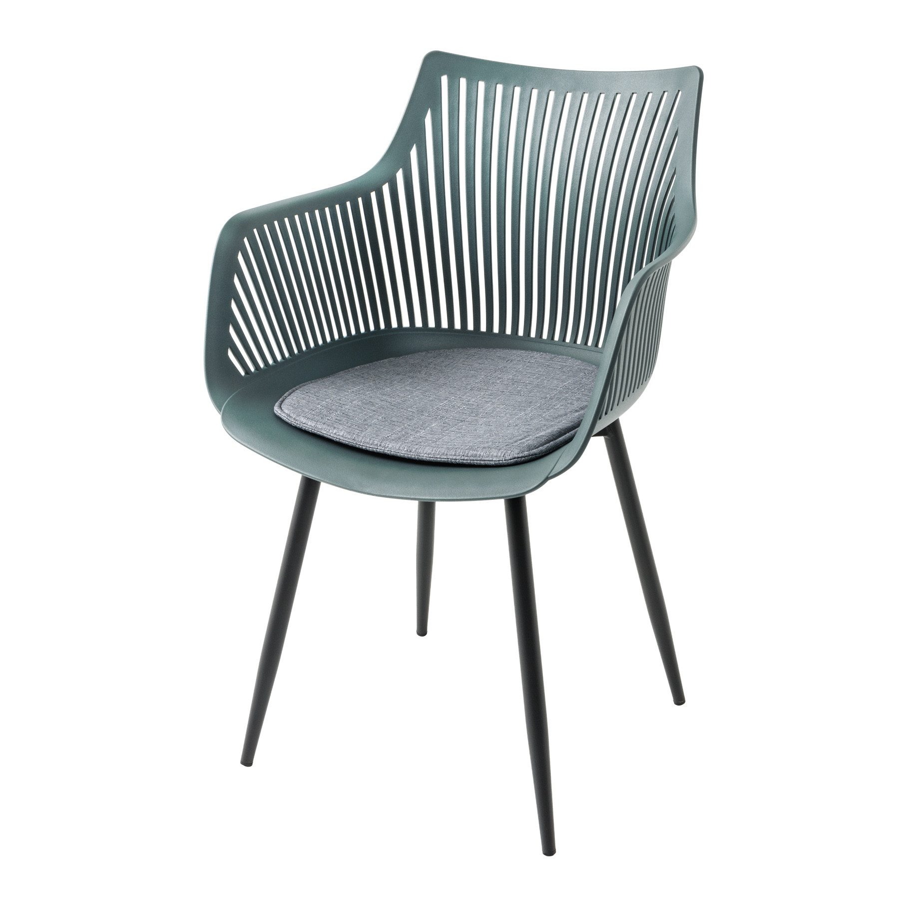 riess-ambiente 4-Fußstuhl SIGNUM salbei / schwarz (Einzelartikel, 1 St), Es günstig online kaufen