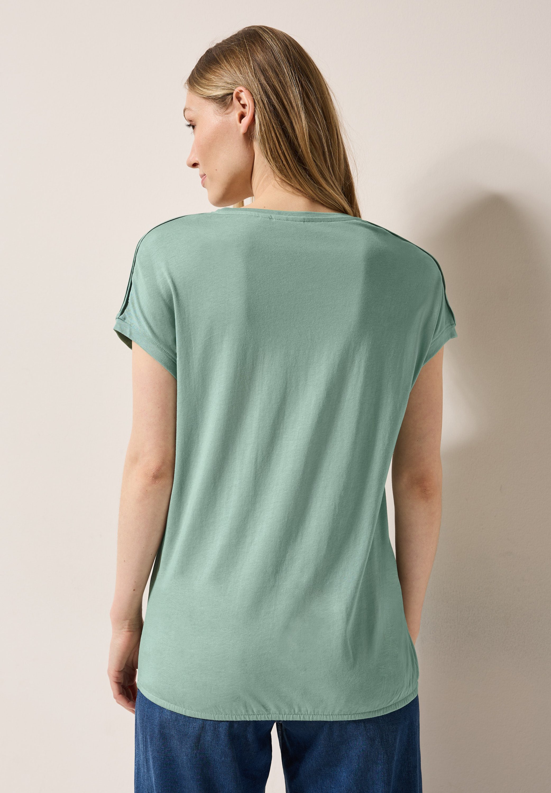 Cecil V-Shirt, mit Elastiksaum günstig online kaufen
