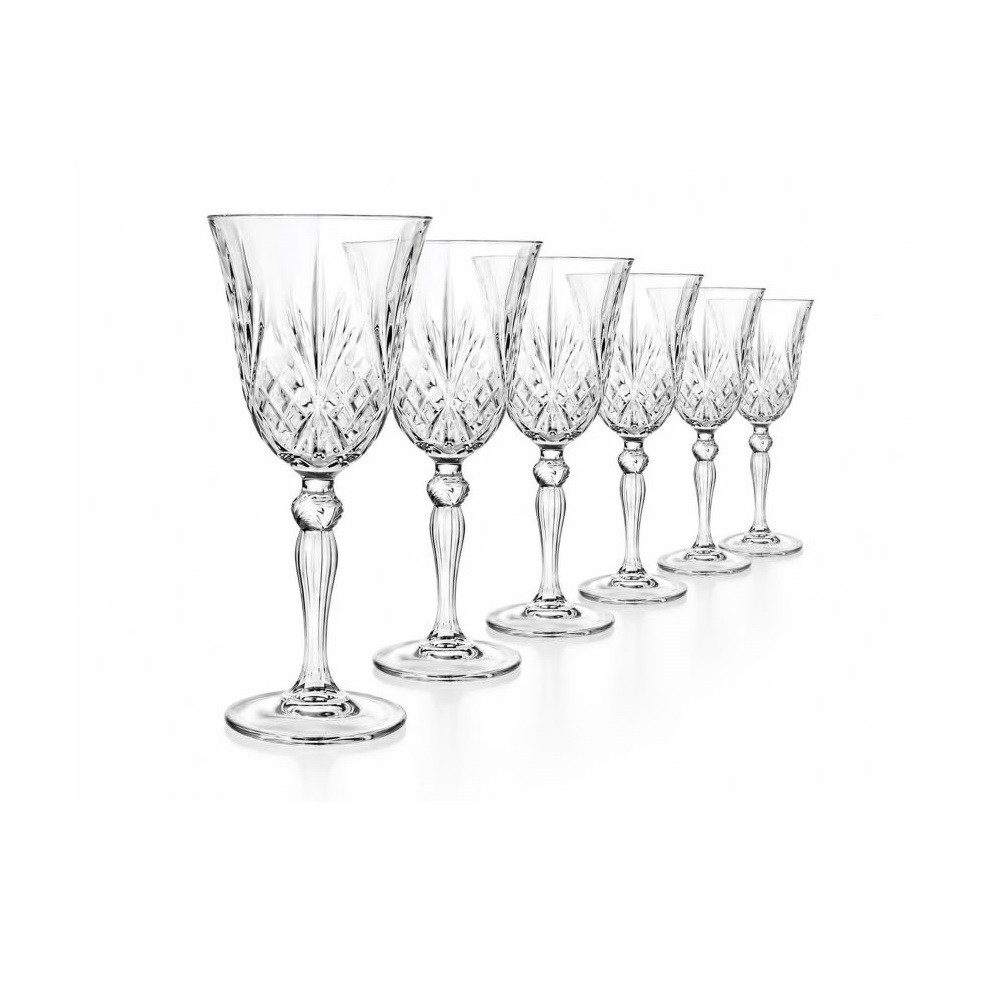 RCR Weinglas RCR Melodia Goblet 2 Weinglas 280 ml 6er Set, Kristallglas