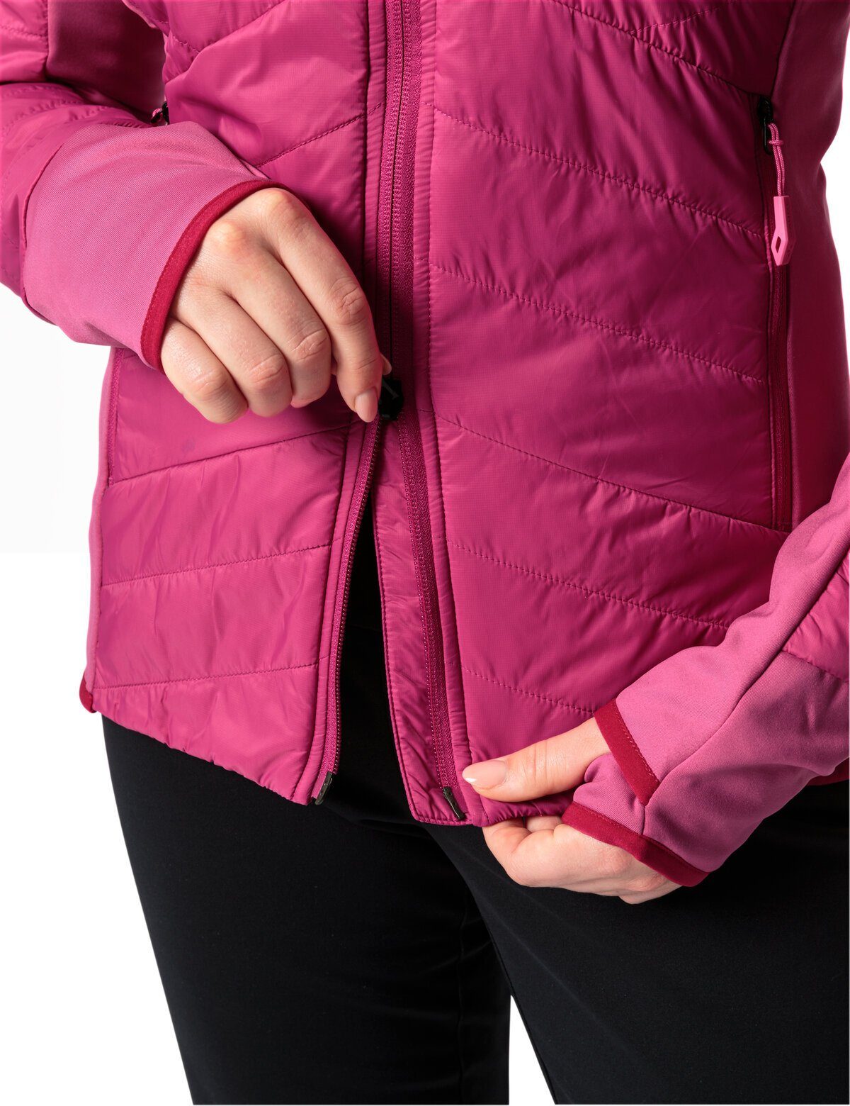 VAUDE Outdoorjacke Jacket rich Sesvenna kompensiert IV pink Klimaneutral (1-St) Women's