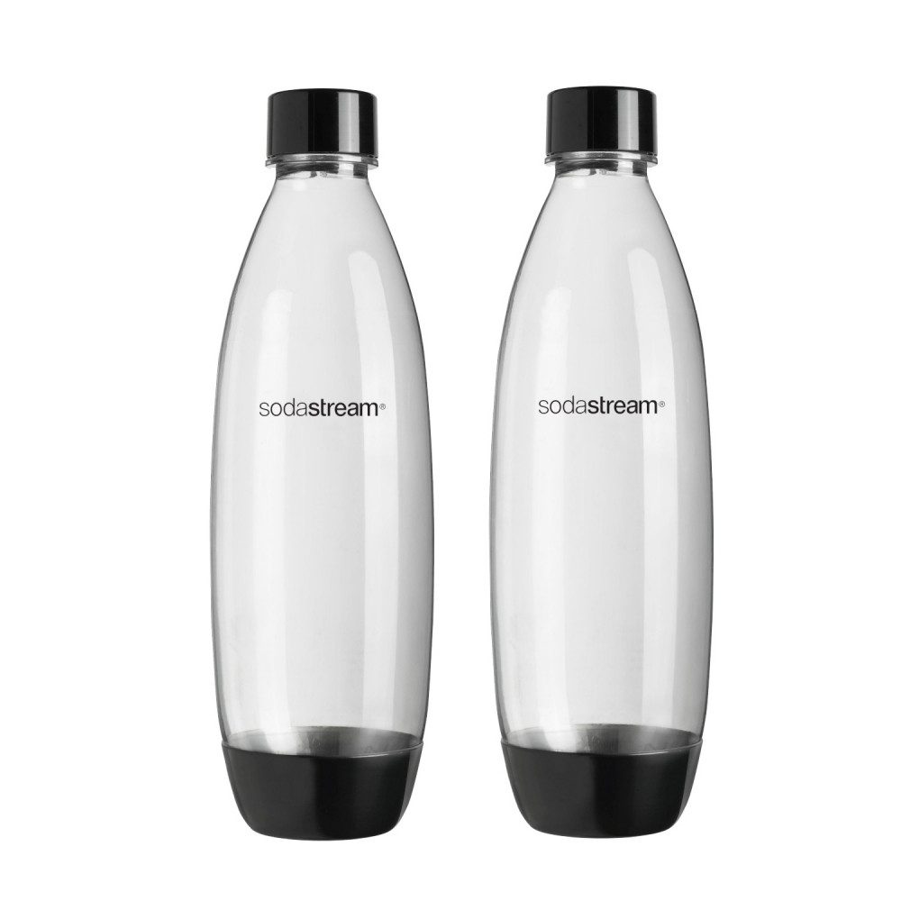 SodaStream Wassersprudler SodaStream Twinpack schwarz 1L Пляшки, (Tragbar)