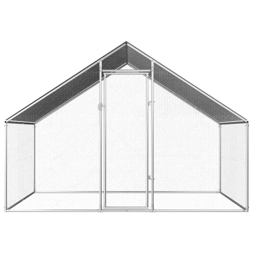 vidaXL Hühnerstall, Outdoor-Hühnerkäfig 2,75x2x1,92 m Verzinkter Stahl