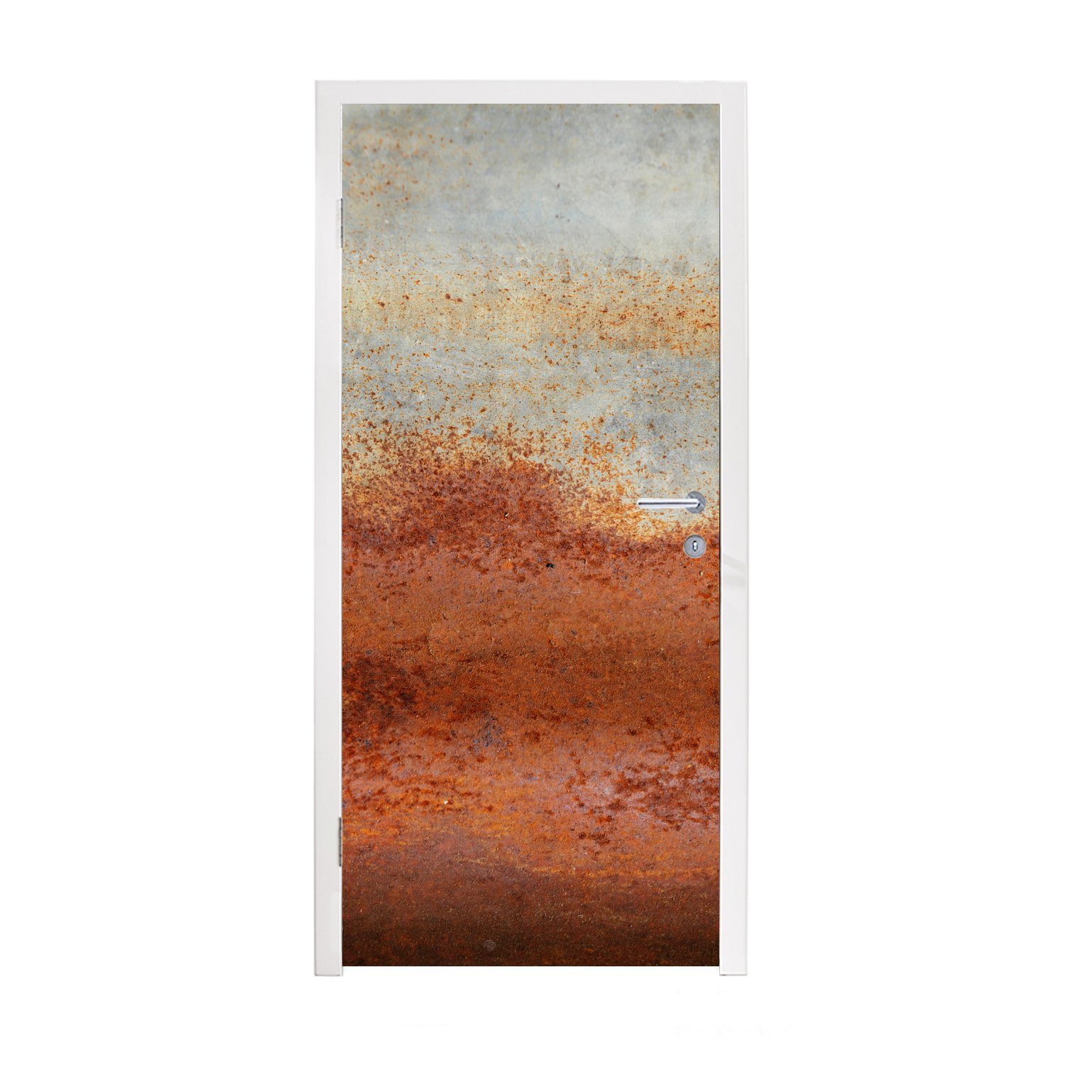 MuchoWow Türtapete Rost - Stahlblech - Retro, Matt, bedruckt, (1 St), Fototapete für Tür, Türaufkleber, 75x205 cm