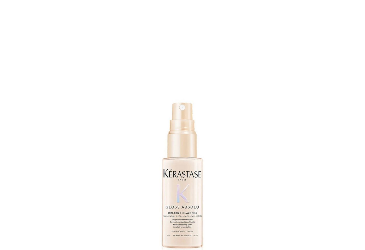 Kérastase Leave-in Pflege Gloss Absolu Anti-Frizz Glaze Milk 45 ml, Leave-in Anti-Frizz Pflegespray für langes, frizzanfälliges Haar