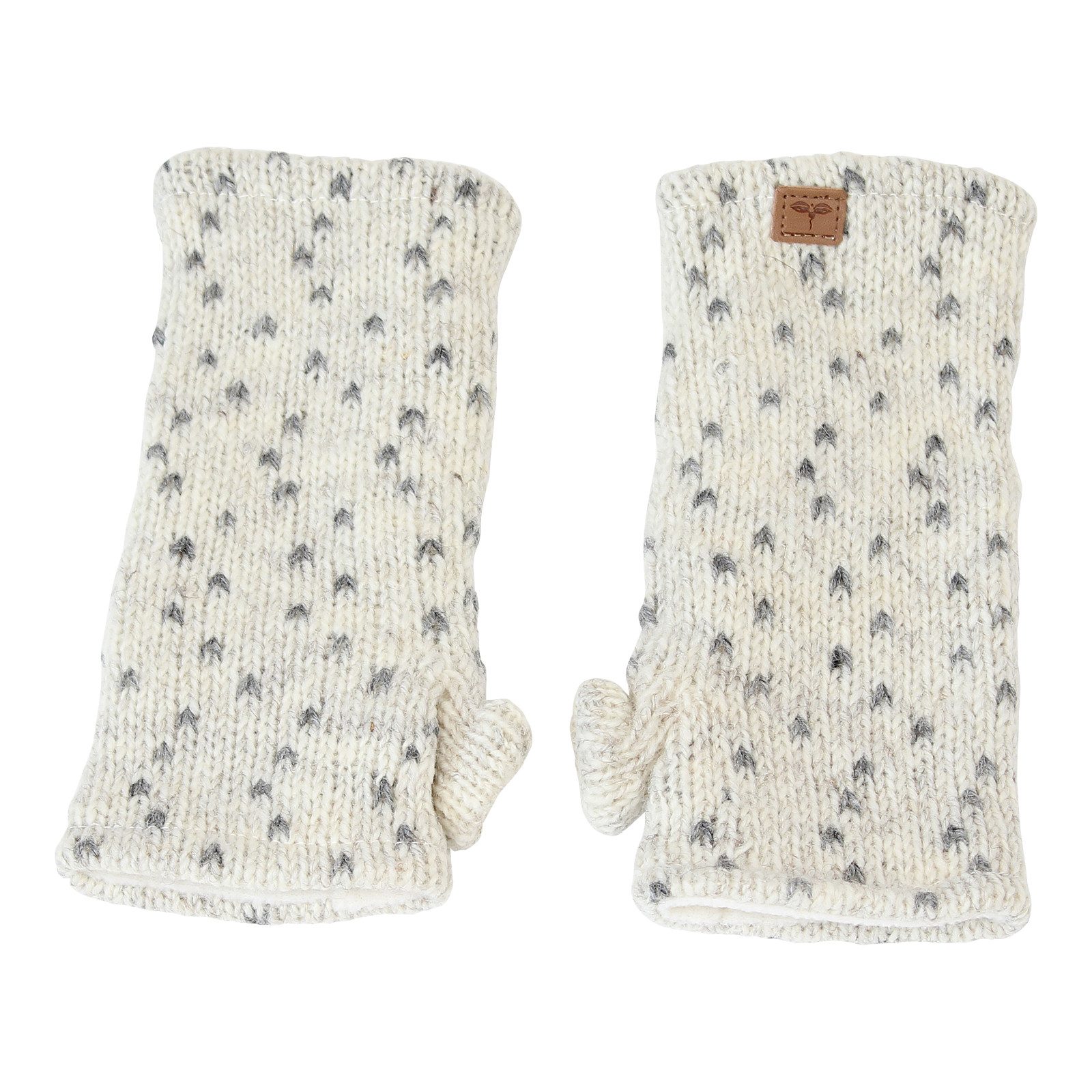 BUDDHA arts&more Armstulpen Gemusterte Pulswärmer mit Daumen Handarbeit aus günstig online kaufen