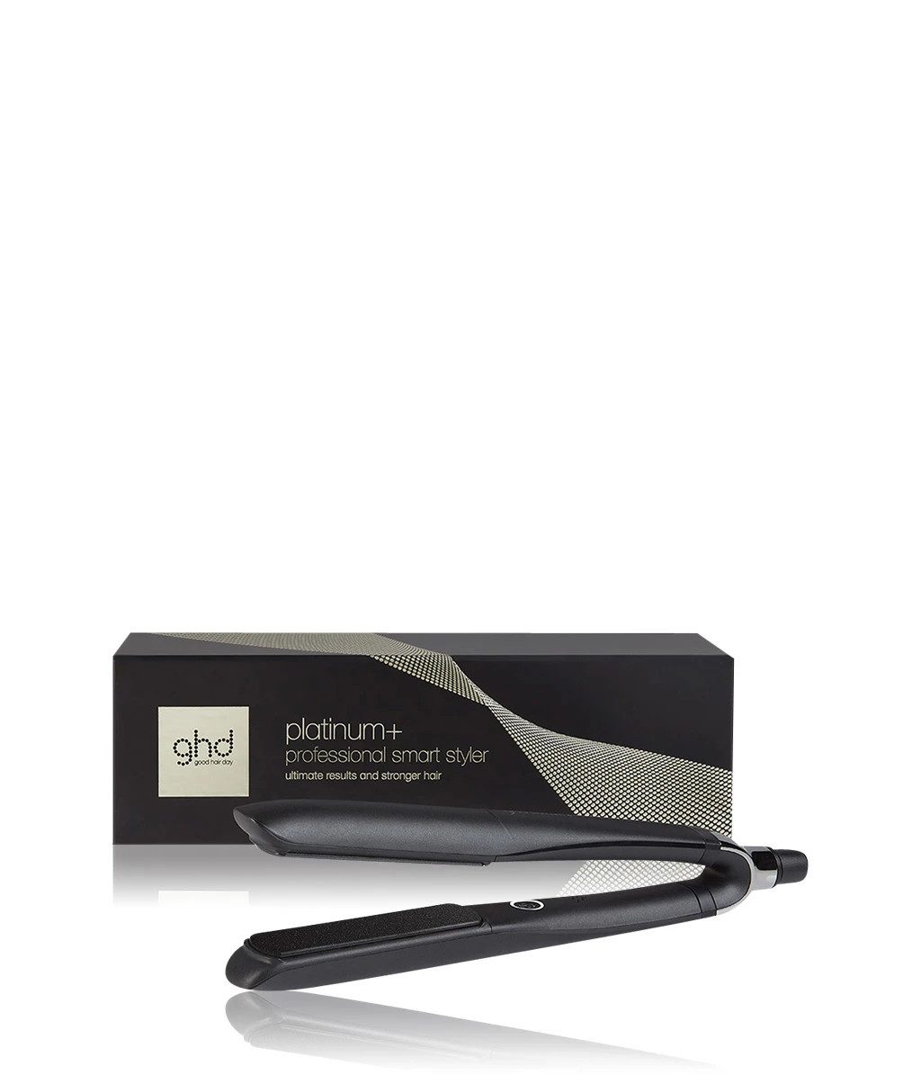 GHD Glätteisen GHD platinum+ Haarglätter - schwarz Keramik, Einzigartiges Gabelgelenk