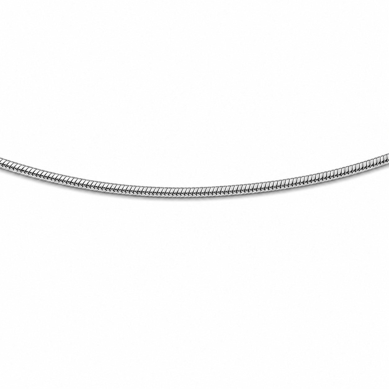 DUR Silberkette Schlangenkette K2925 Schlange 2.0 925 Silber rhodiniert 42 cm 1,6 mm