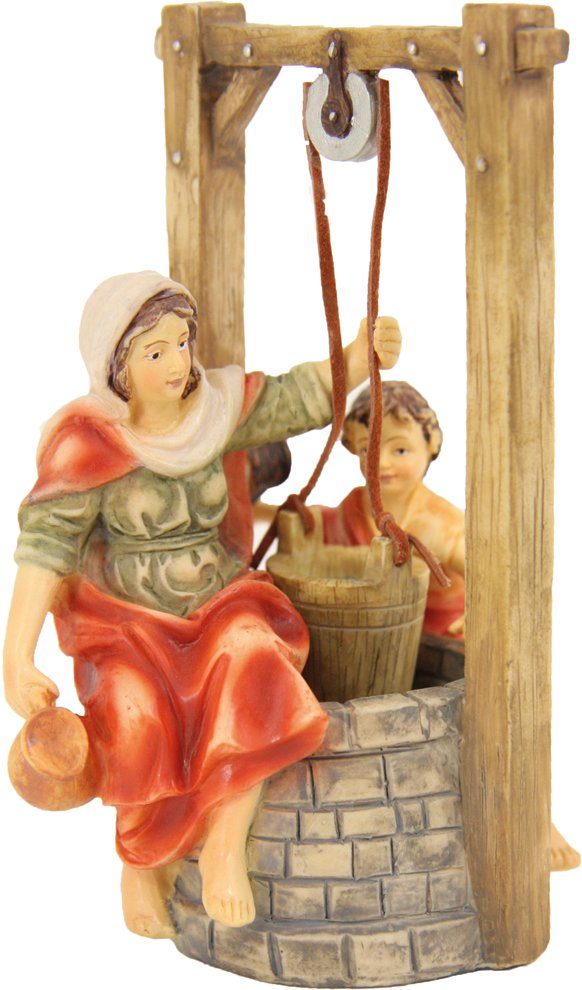 FADEDA Krippenfigur FADEDA JOK: Brunnen mit Magd und Kind, Höhe in cm: 10 (1 St)