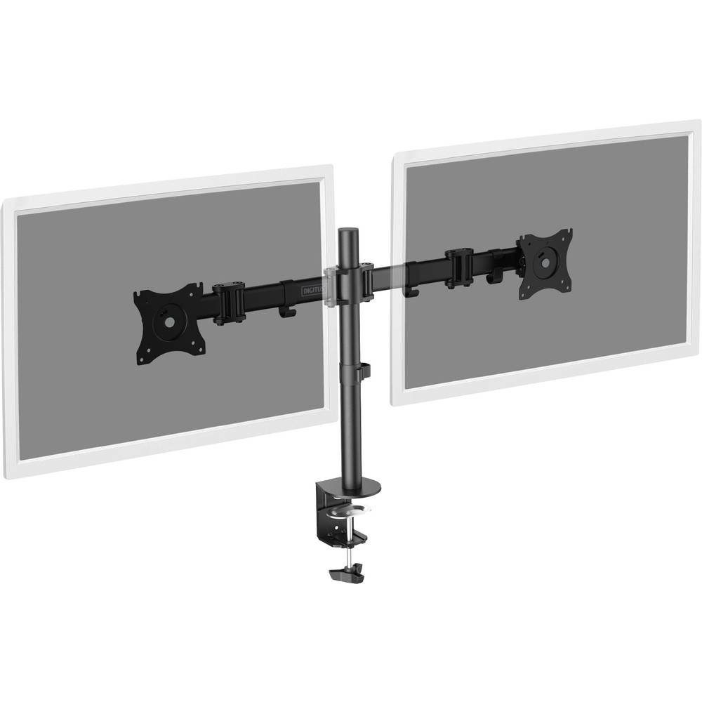 Digitus Monitor-Halterung Universal Dual Monitor Ständer mit Klemmbefestigung DA-90349