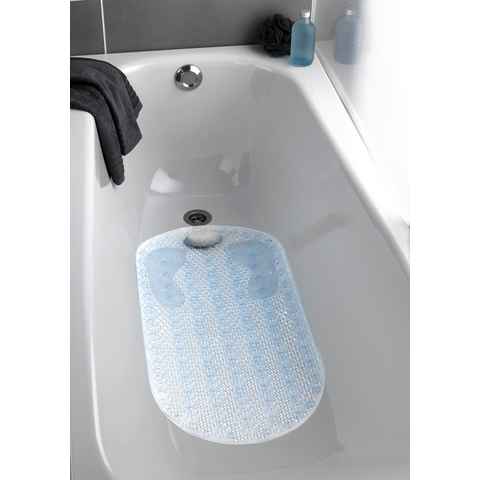 Duschmatte WENKO, Höhe 80 mm, für Badezimmer geeignet, rutschhemmend, rutschhemmend, oval, Badematte