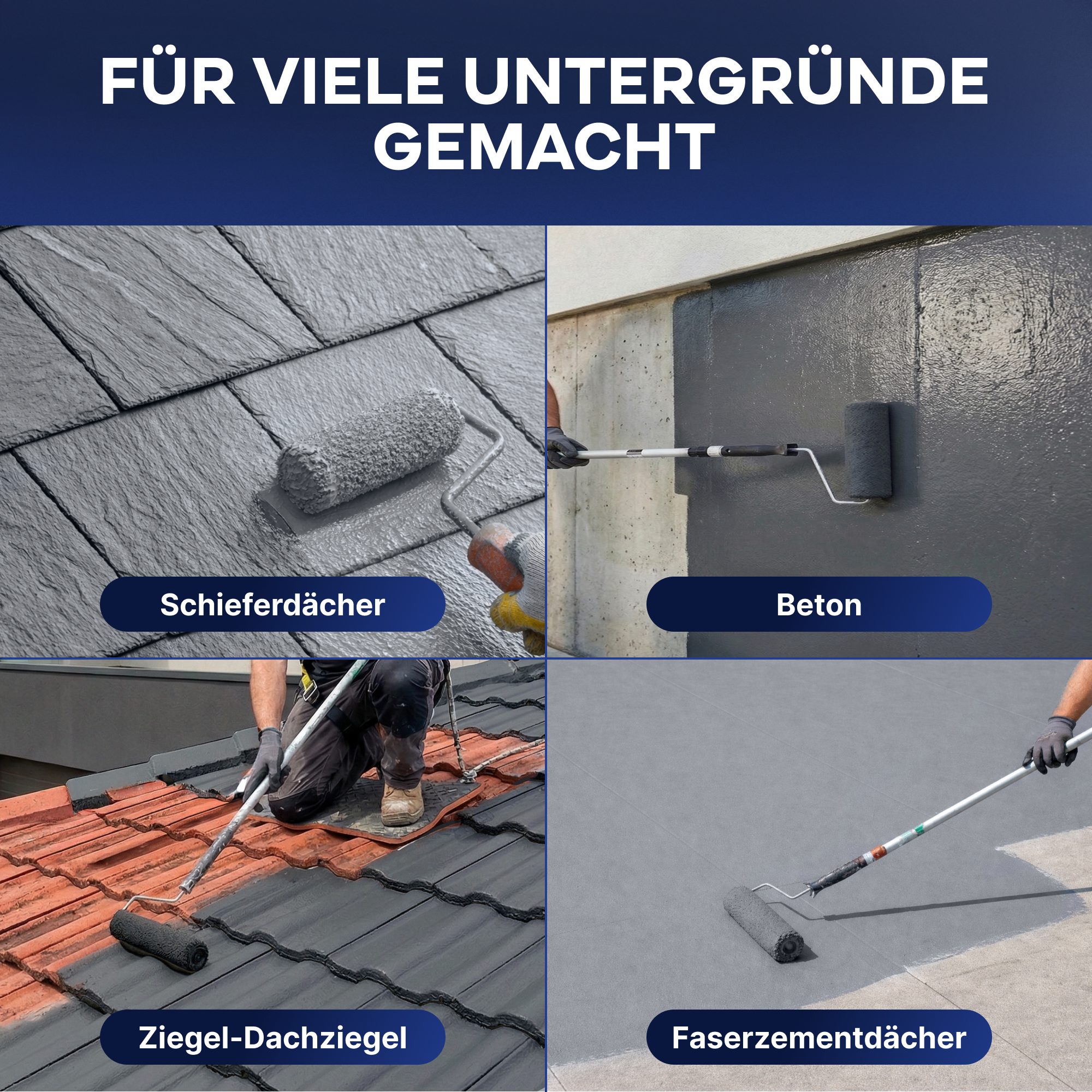 plid Dach- und Sockelfarbe Sockel- & Dachfarbe – Matte Fassadenfarbe mit Abperleffekt, Wetterfest, UV-beständig, Hochdeckend, Vielseitig, Scheuerbeständig